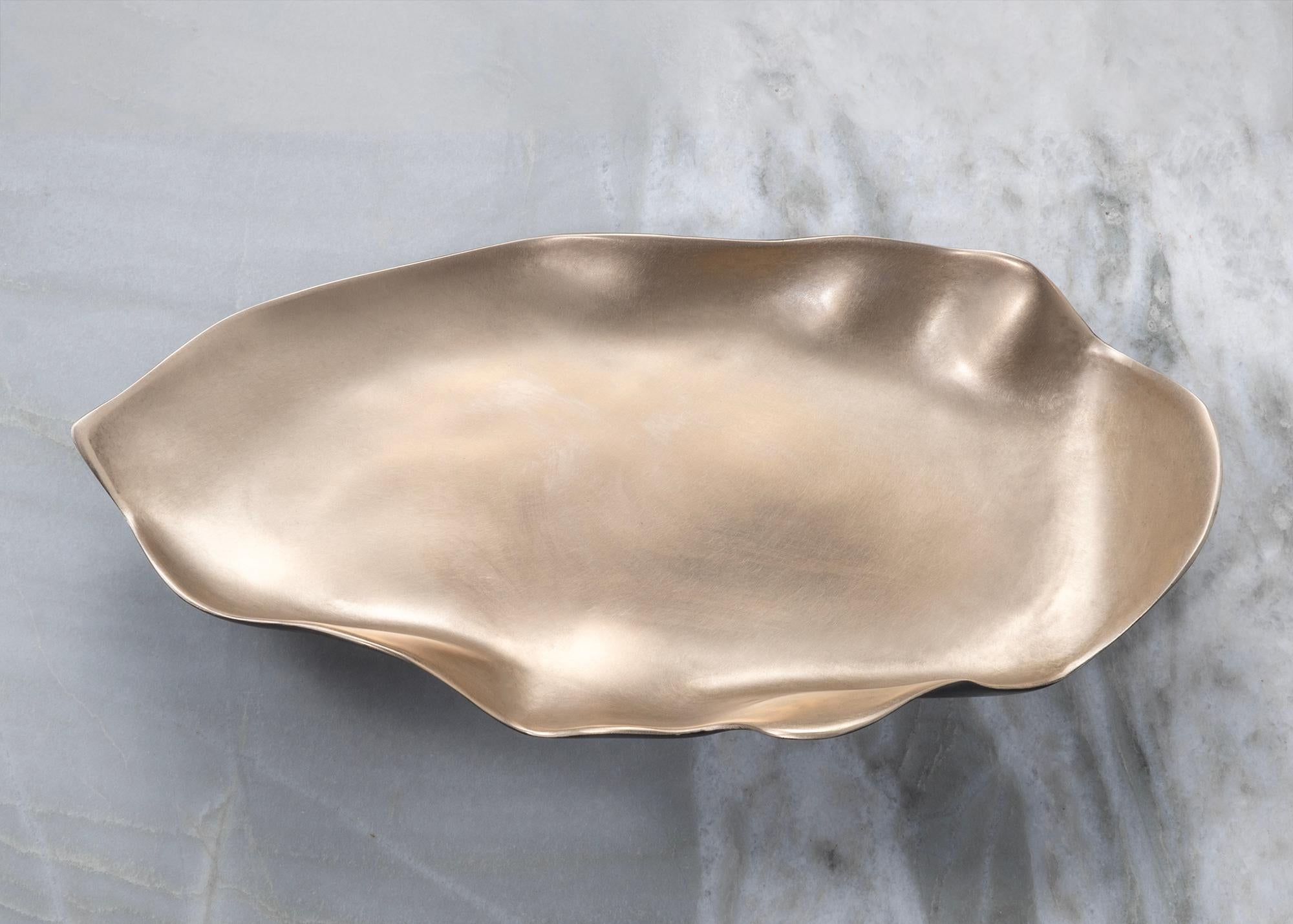 Moulage Bronze with Black Patina Inverted Color Mini Organic Leaf Platter en vente