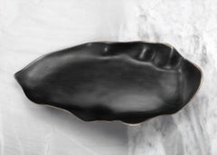 Bronzo con patina nera Mini piatto di foglie organiche