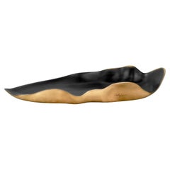 Bronze mit schwarzer Patina Mini Organic Leaf Platter