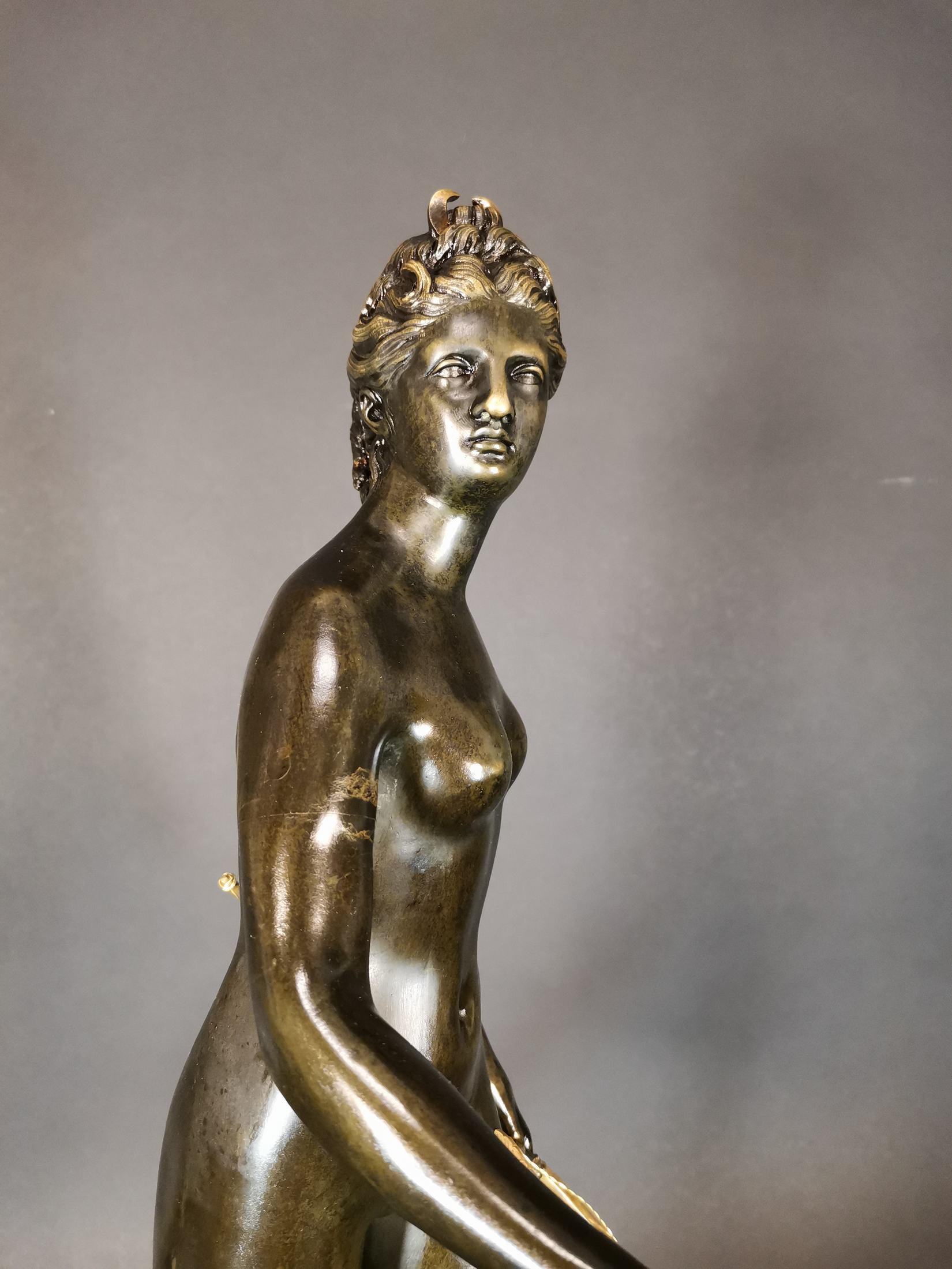 Hand-Crafted Bronze with Green Patina of 