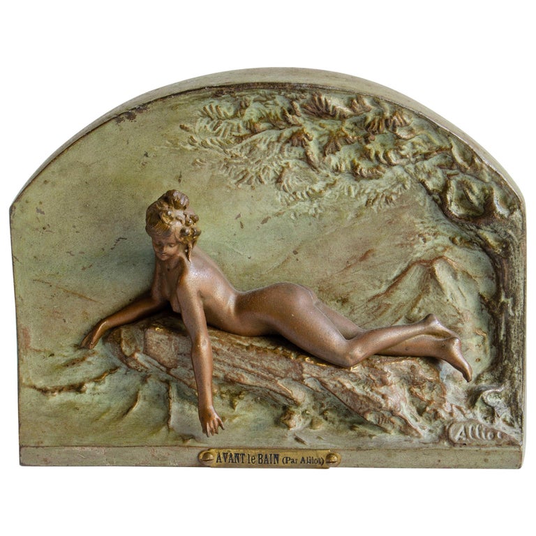 Bronze Woman 'Avant Le bain' Alliot For Sale
