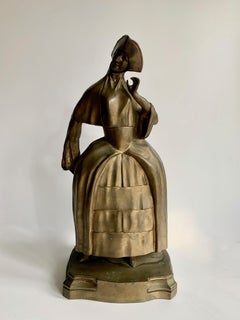 Bronze Woman Sculpture Door Stop Bookend