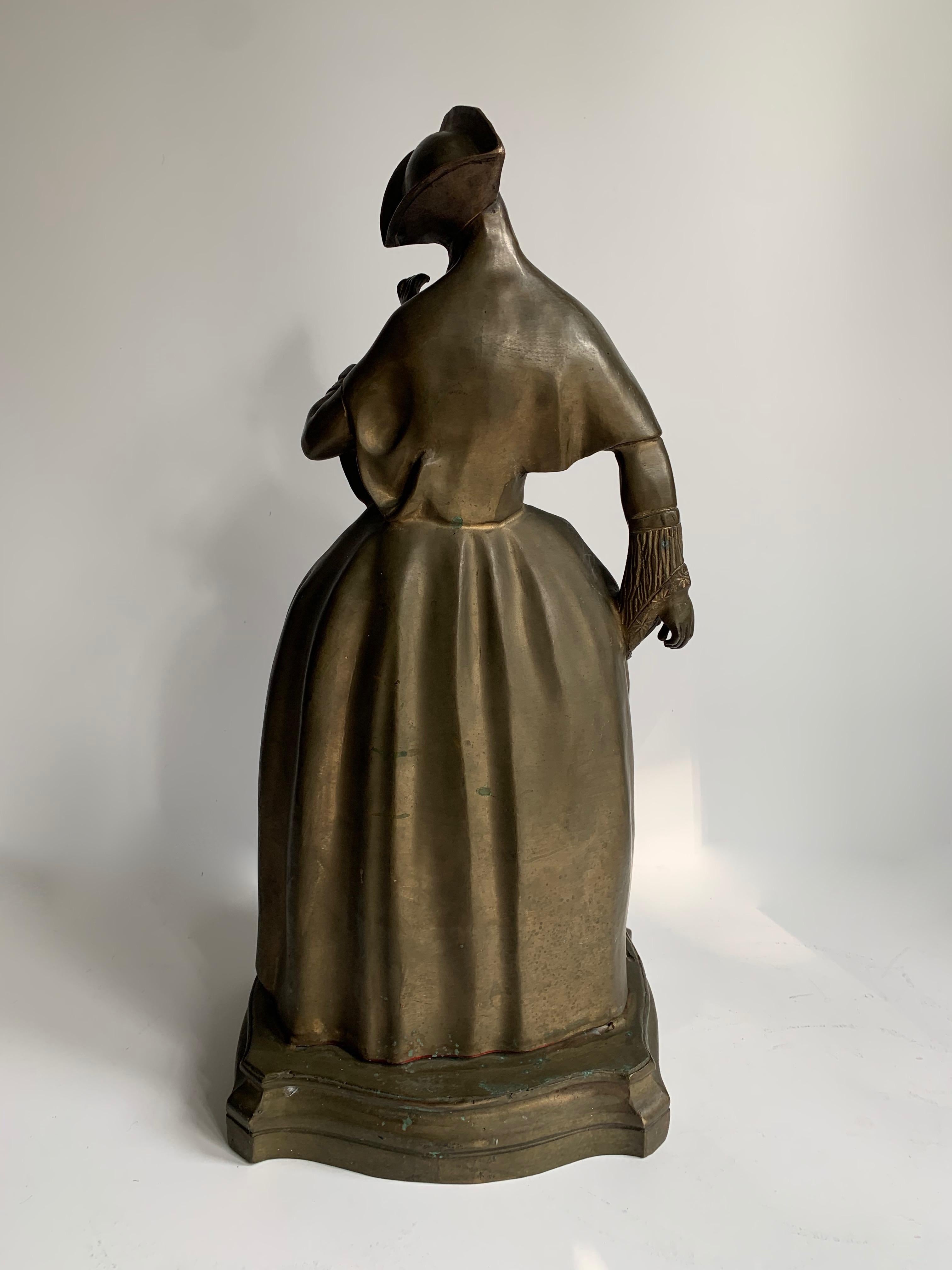 Bronze Woman Sculpture Bookend For Sale 3
