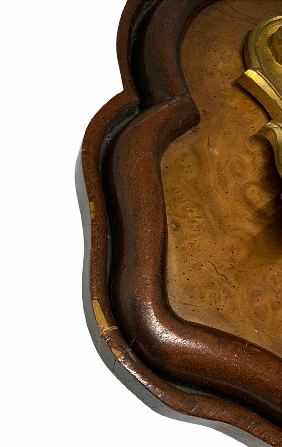 Bronze Wood Plaque of a Winged Cherub 1