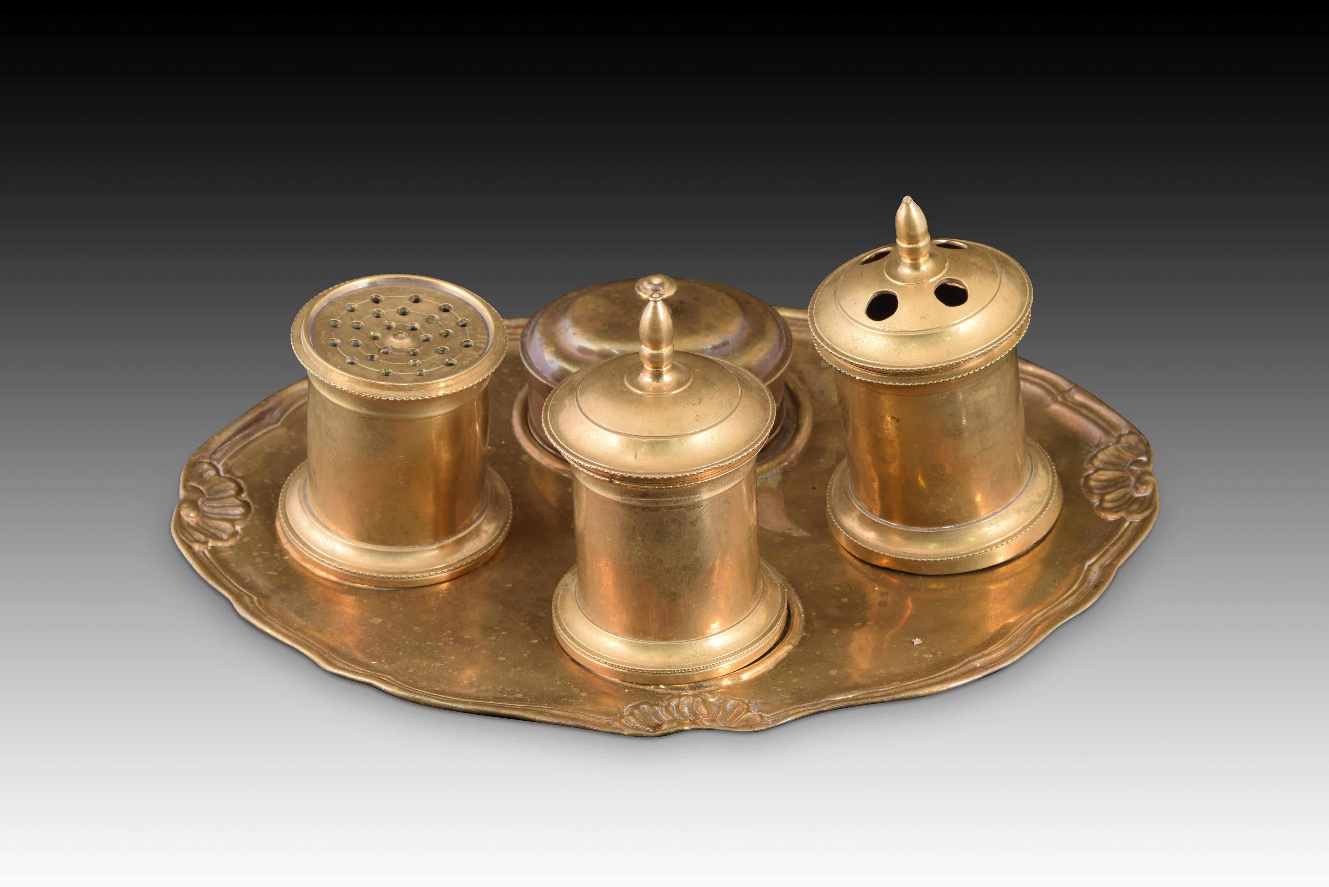 Bronze Writing Set, 19th Century In Fair Condition For Sale In Madrid, ES