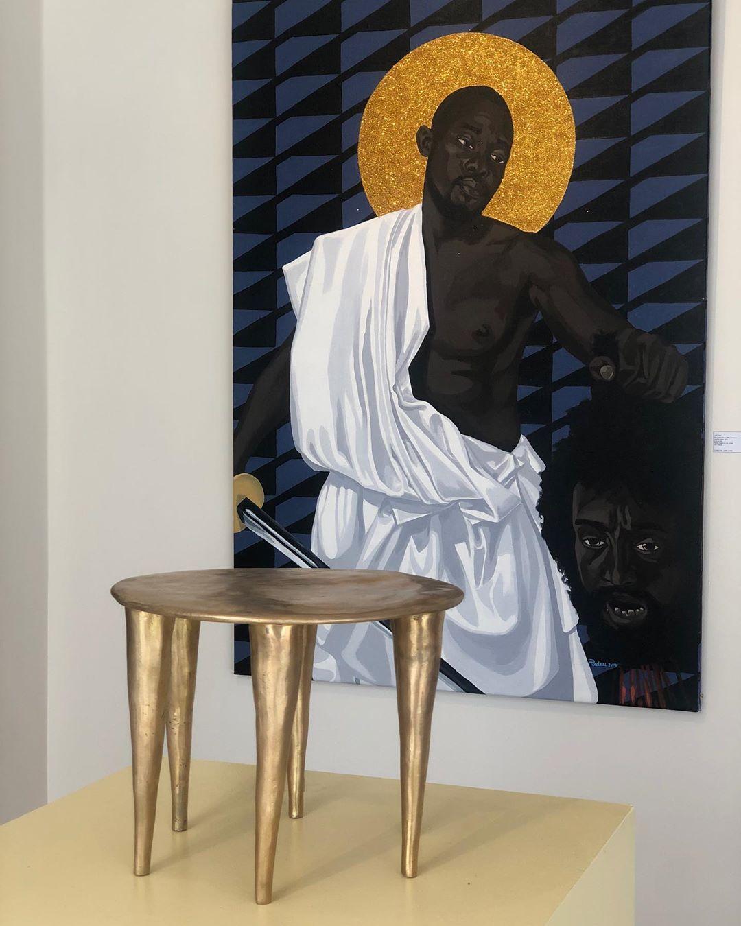 Contemporary Bronze Zindi Side Table by Charlotte Thon & Marc Boinet