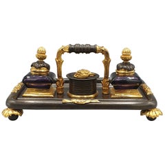 Antique Bronzed and Ormolu Pentray