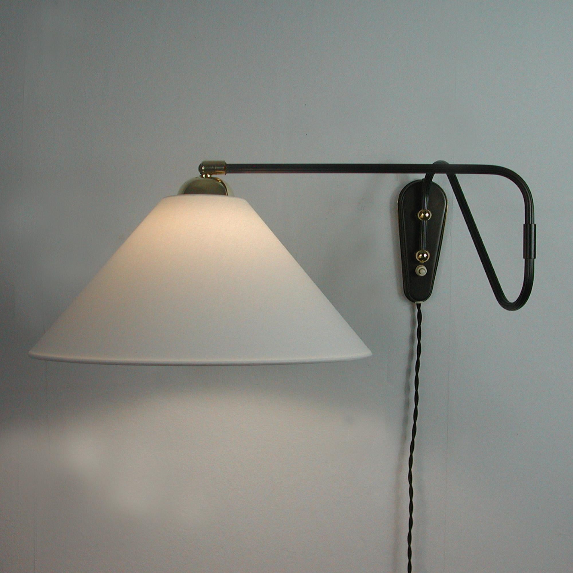 Bronzed Brass Articulating and Extendable Wall Light by Cosack, 1950s 4