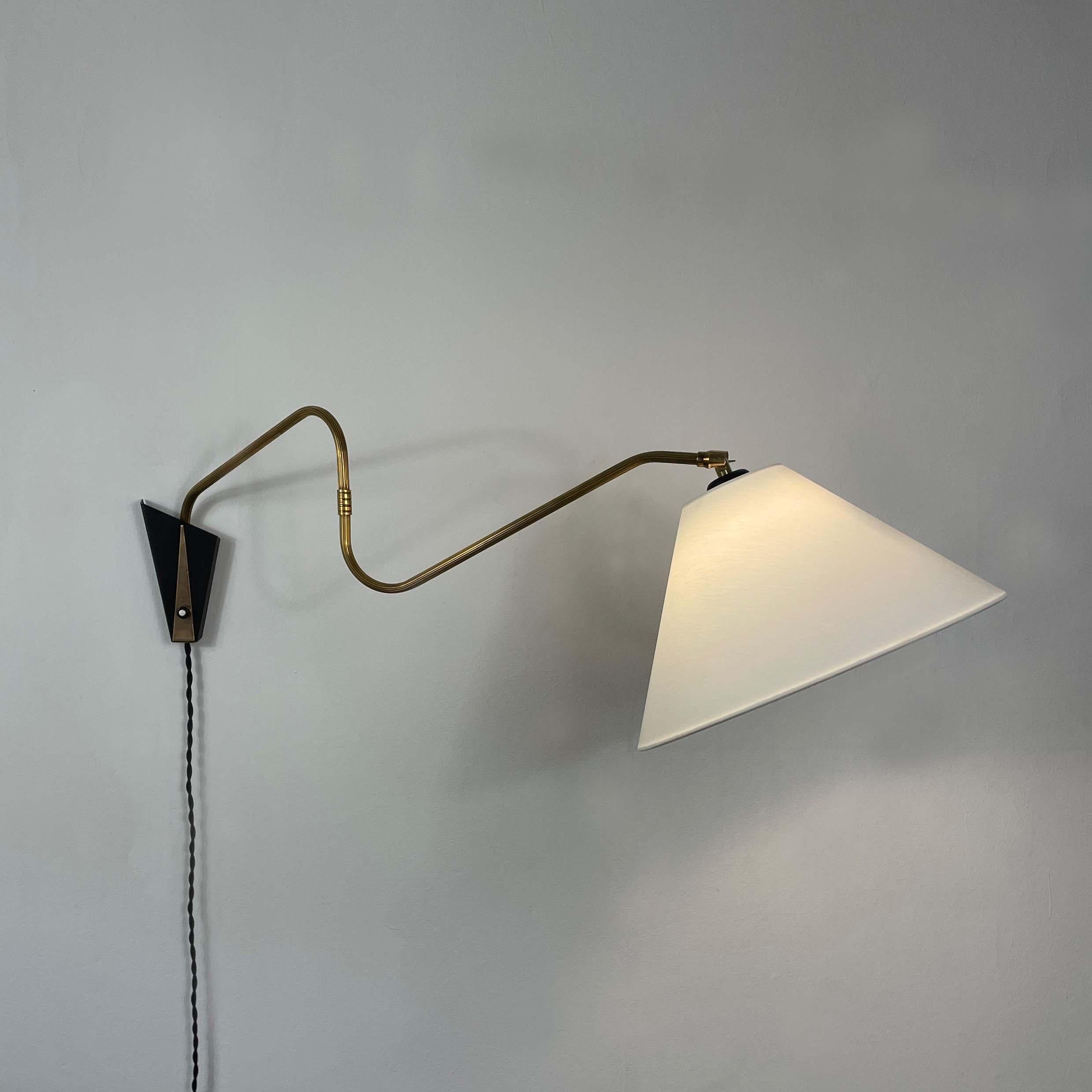 Bronzed Brass Articulating and Extendable Wall Light by Cosack, 1950s 8