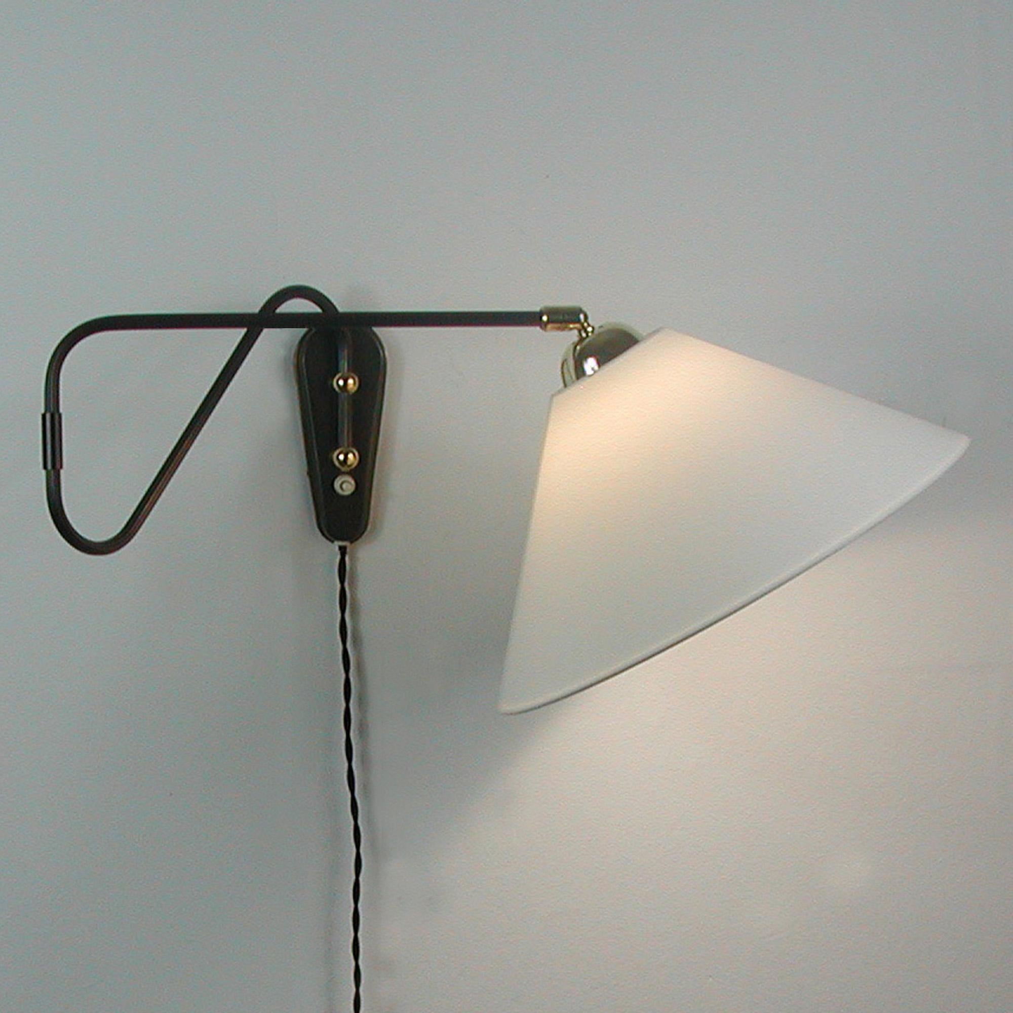 Bronzed Brass Articulating and Extendable Wall Light by Cosack, 1950s 8