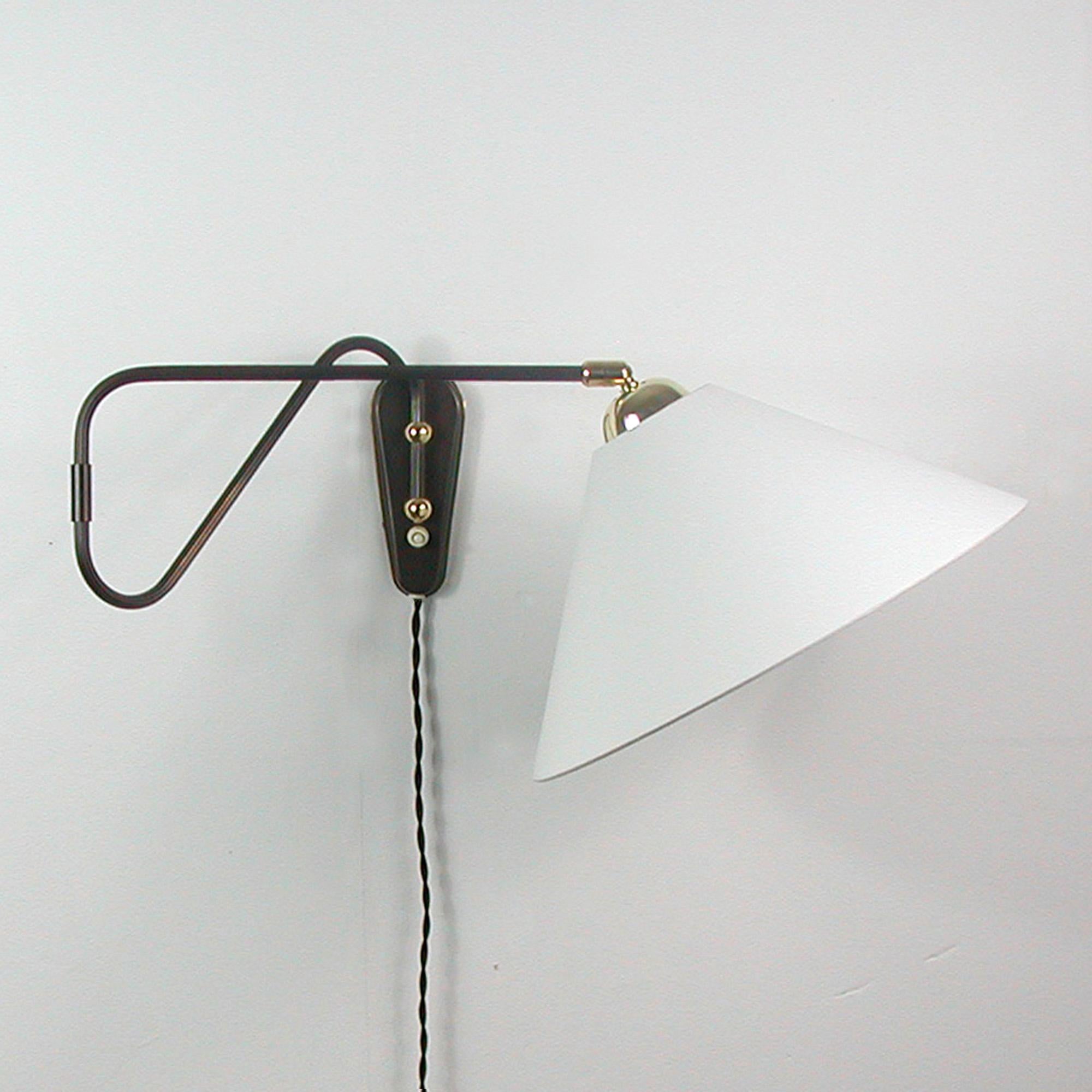 Bronzed Brass Articulating and Extendable Wall Light by Cosack, 1950s 10