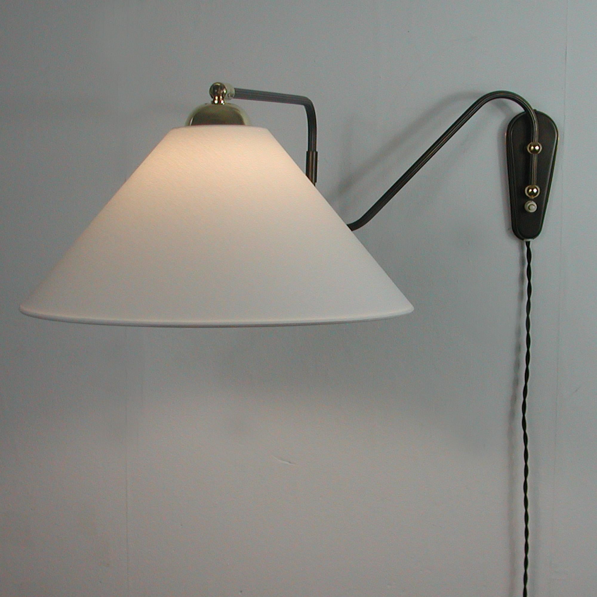 Bronzed Brass Articulating and Extendable Wall Light by Cosack, 1950s 2