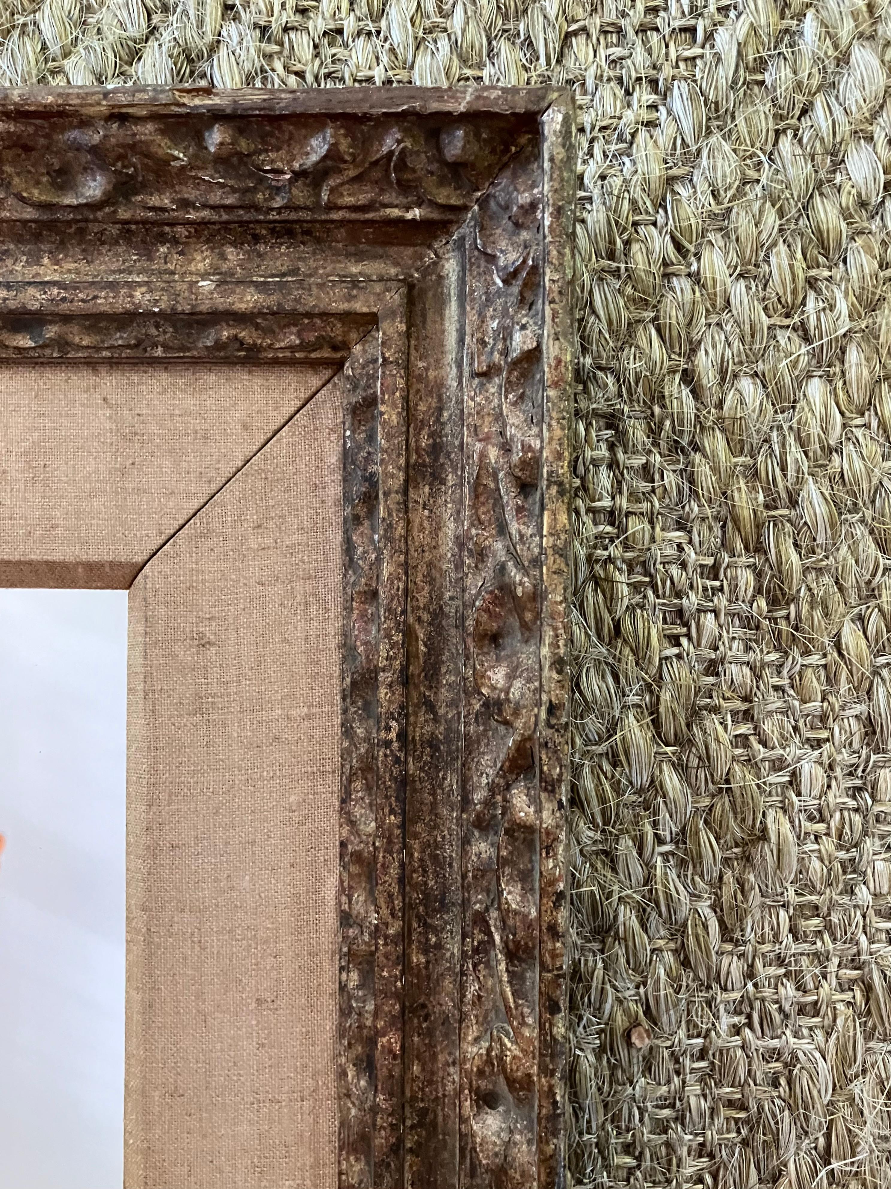 Sculpté Miroir en bois sculpté bronzé en vente