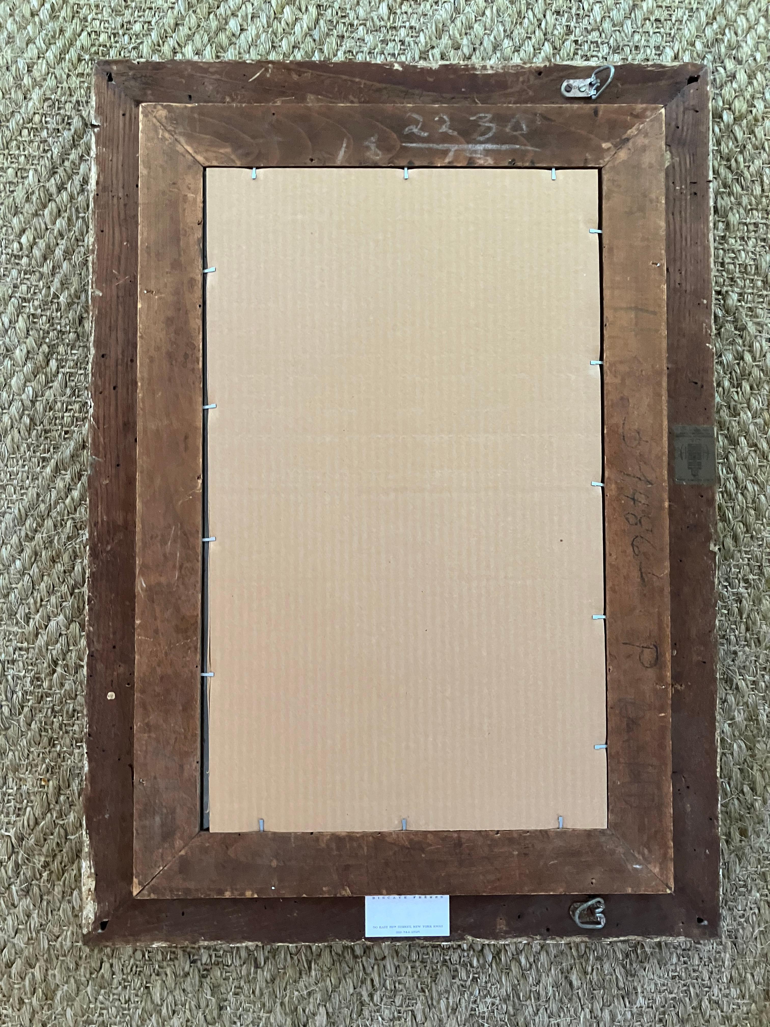 Miroir en bois sculpté bronzé Bon état - En vente à New York, NY