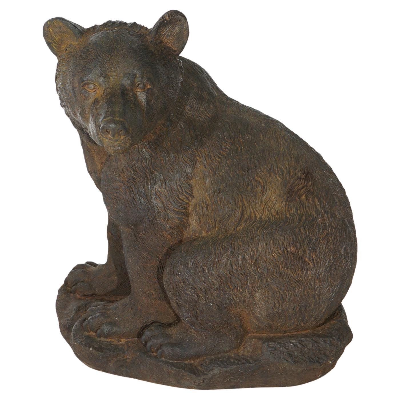 Pair of Cast Concrete Seated Dog Statues at 1stDibs concrete animal