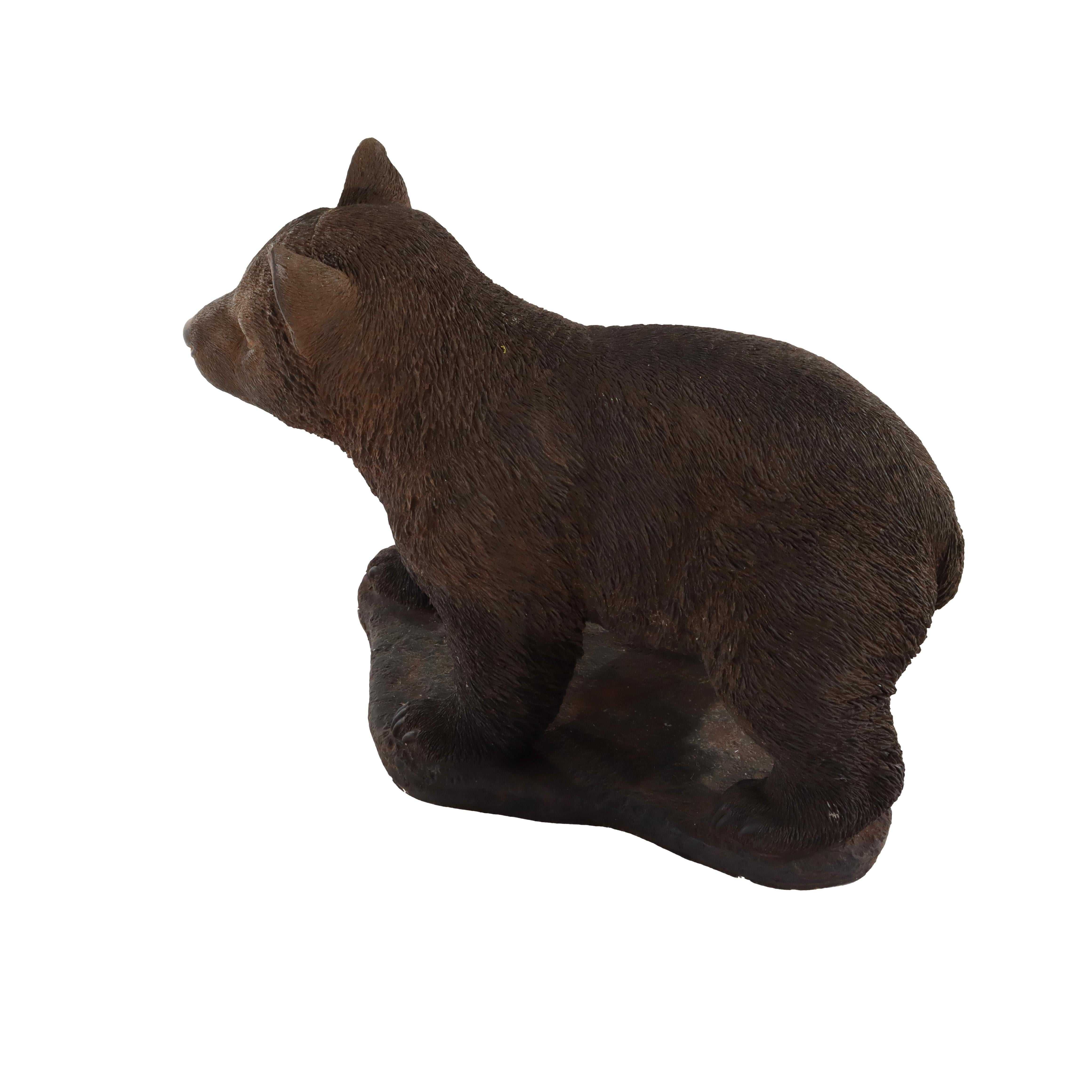 Scultura da giardino a forma di cucciolo d'orso in pietra fusa bronzata del XX secolo in vendita 4