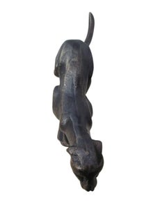 Bronzed Chasing Cheetah on Pedestal
