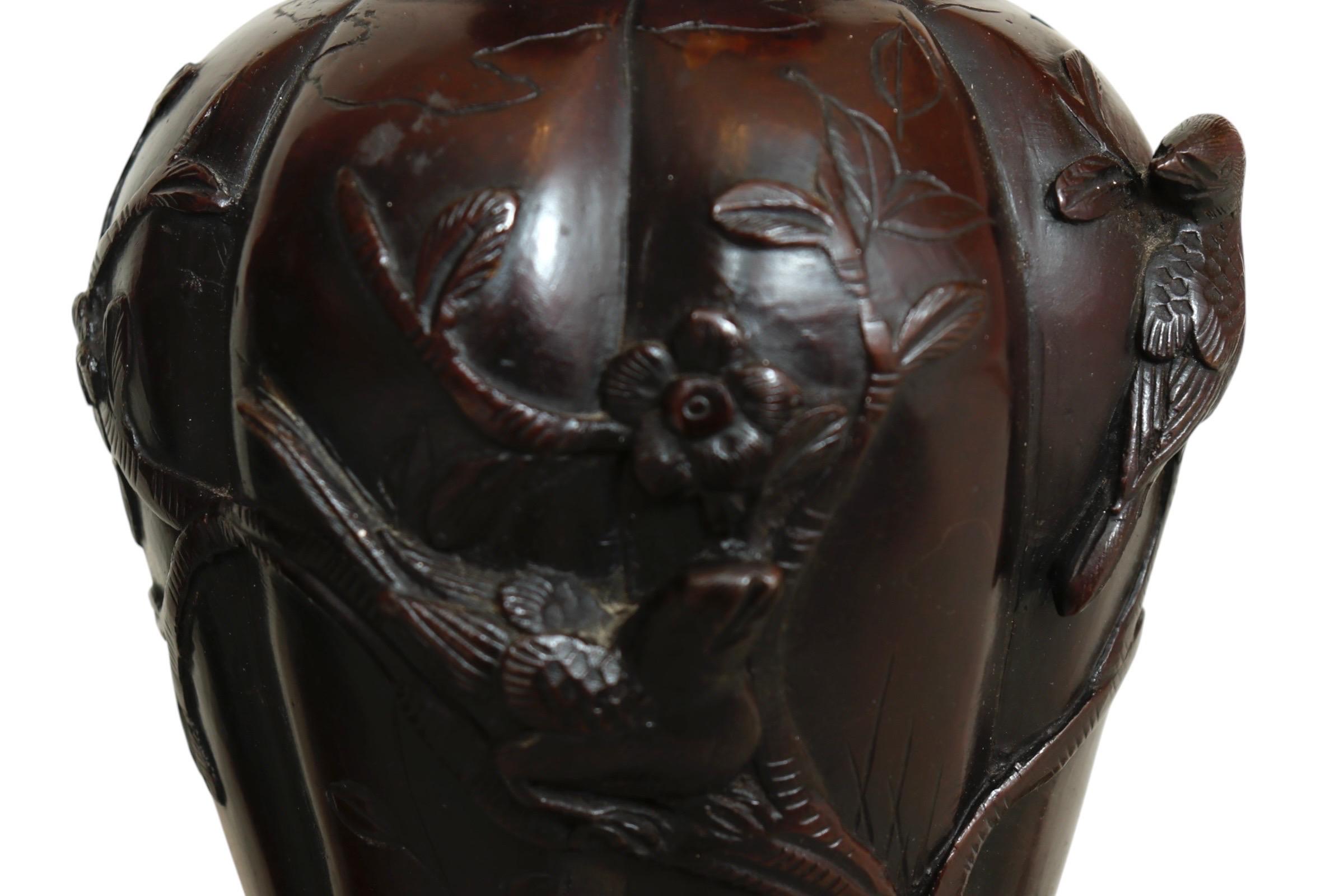 20th Century Bronzed Chinoiserie Table Lamps, a Pair For Sale