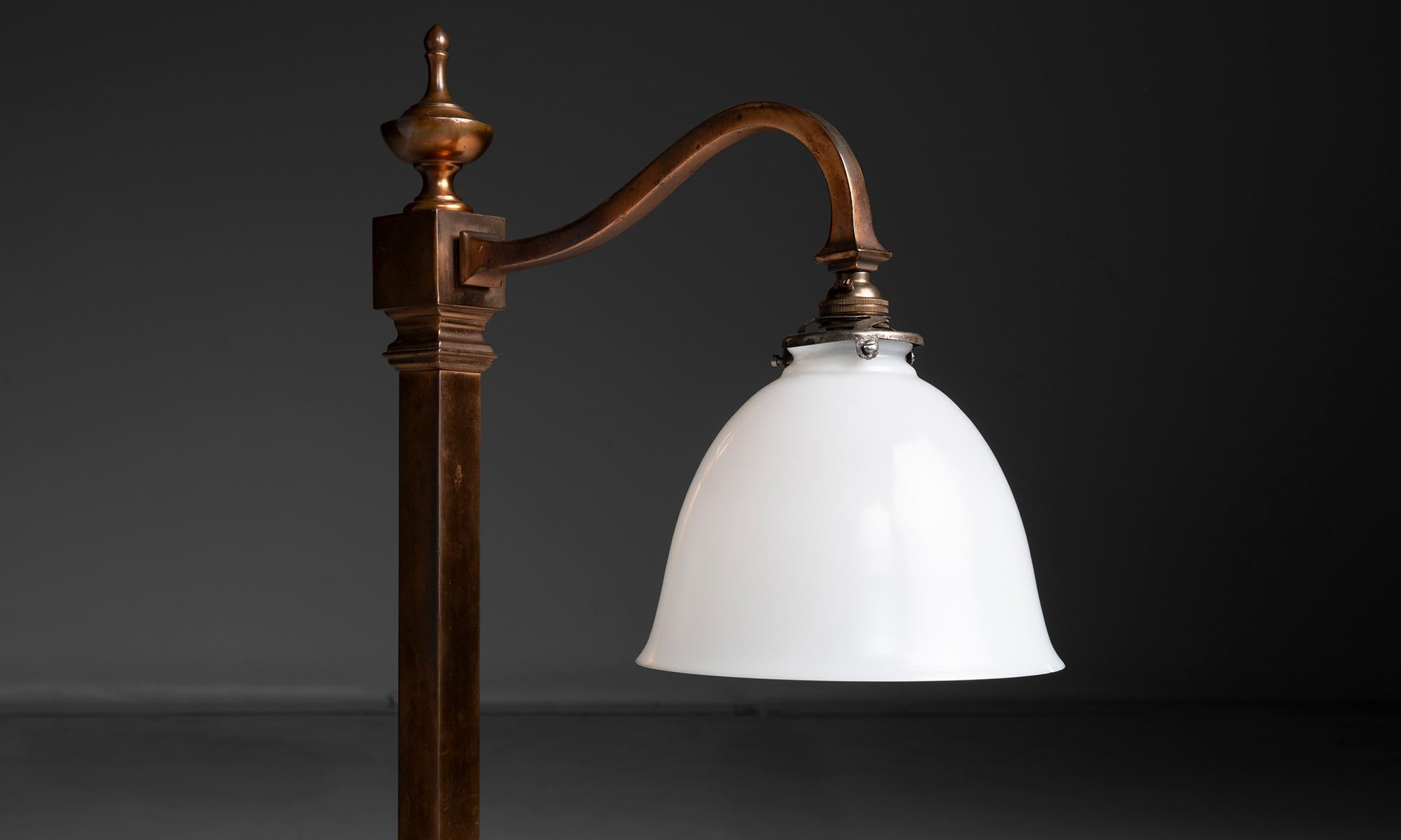 English Bronzed Counter Lamps, England circa 1930 For Sale