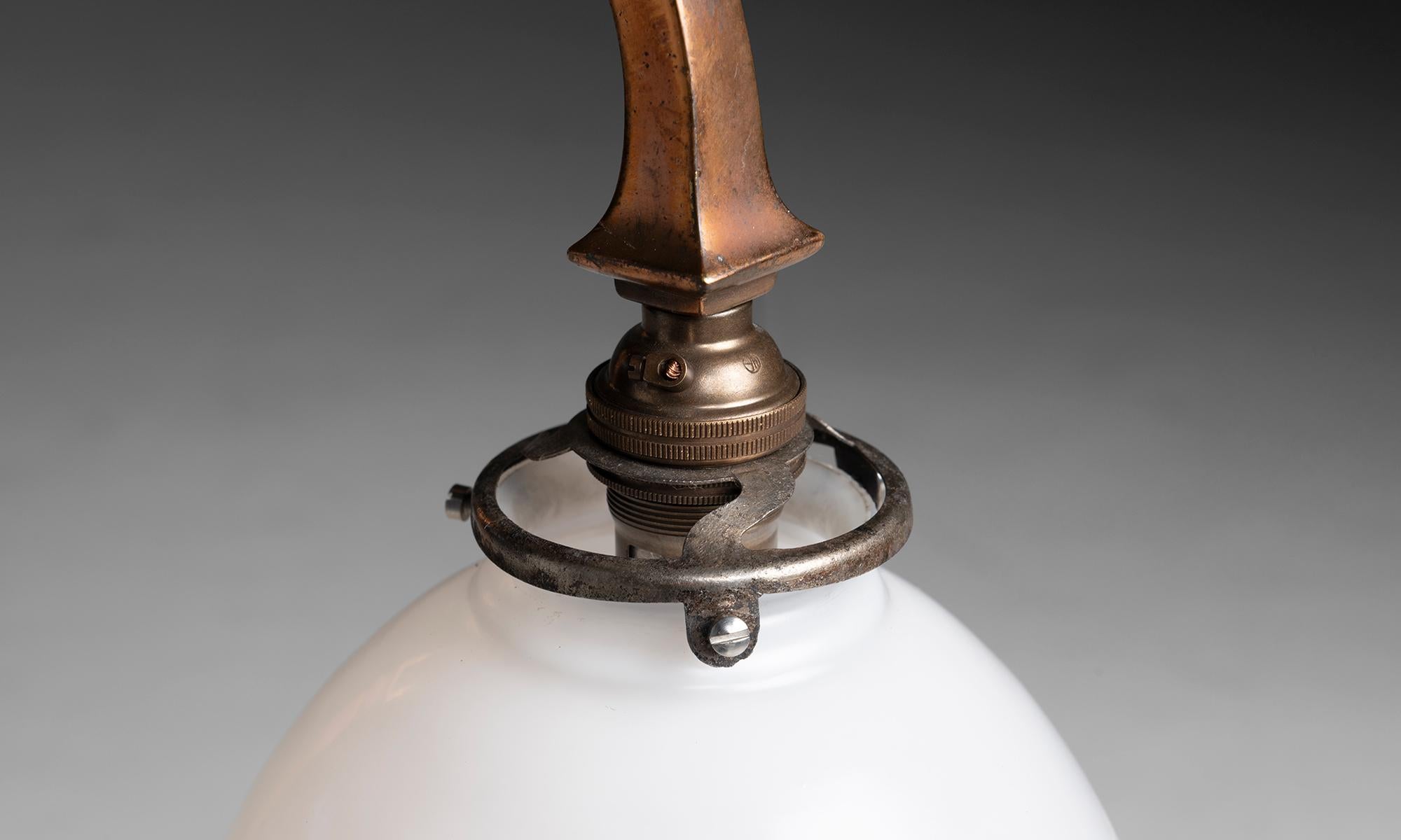 Bronzed Counter Lamps, England circa 1930 In Good Condition For Sale In Culver City, CA