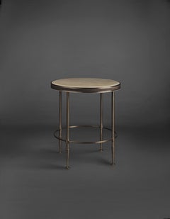 Bronzed Finish Mandel Round Table by Madheke