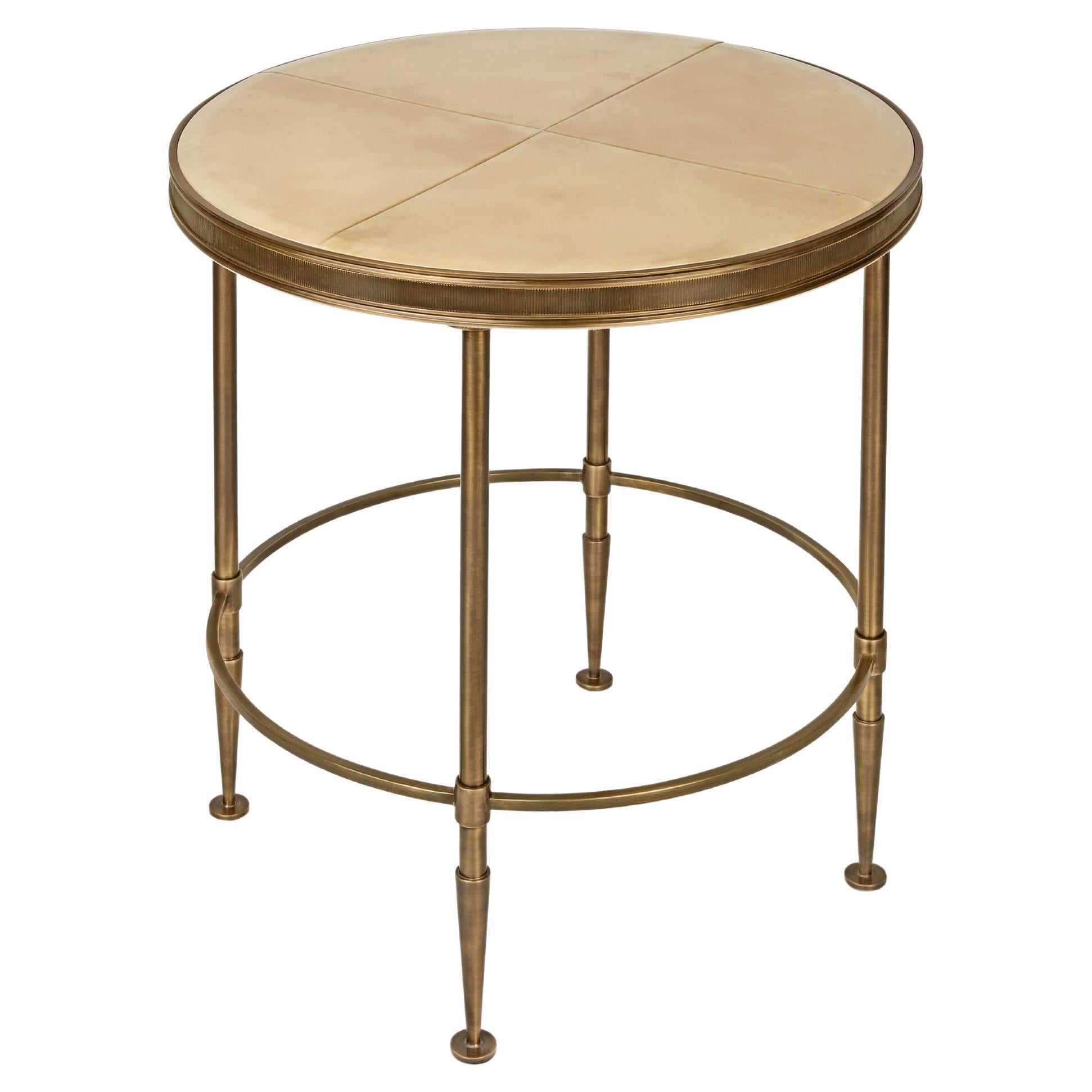 Bronzed Finish Mandel Round Table by Madheke