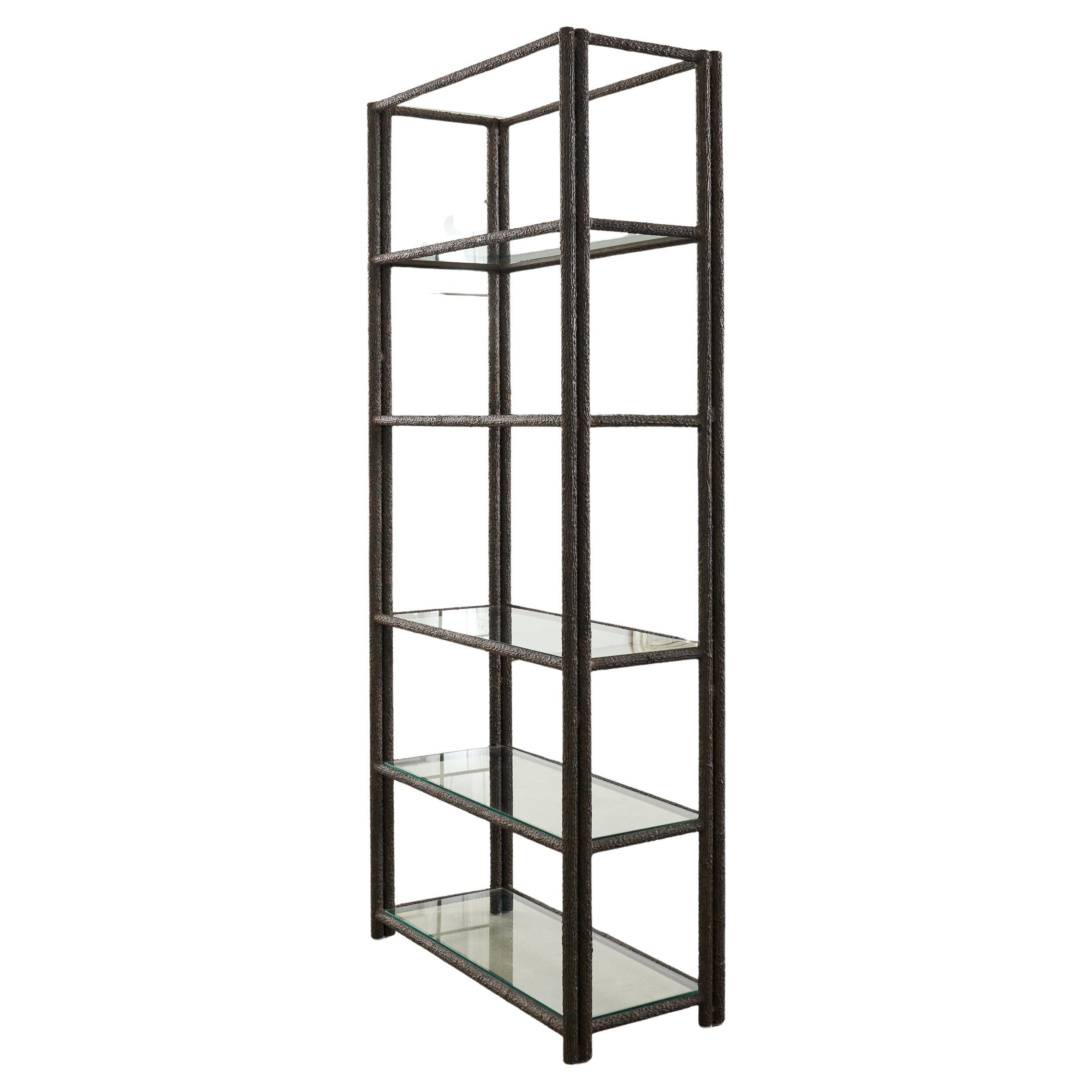 Espositore Etagere a sei ripiani in ferro bronzato Faux Boi