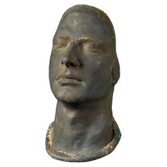 Bronzed Life Face Cast of a Male Ex. Tucker Collection