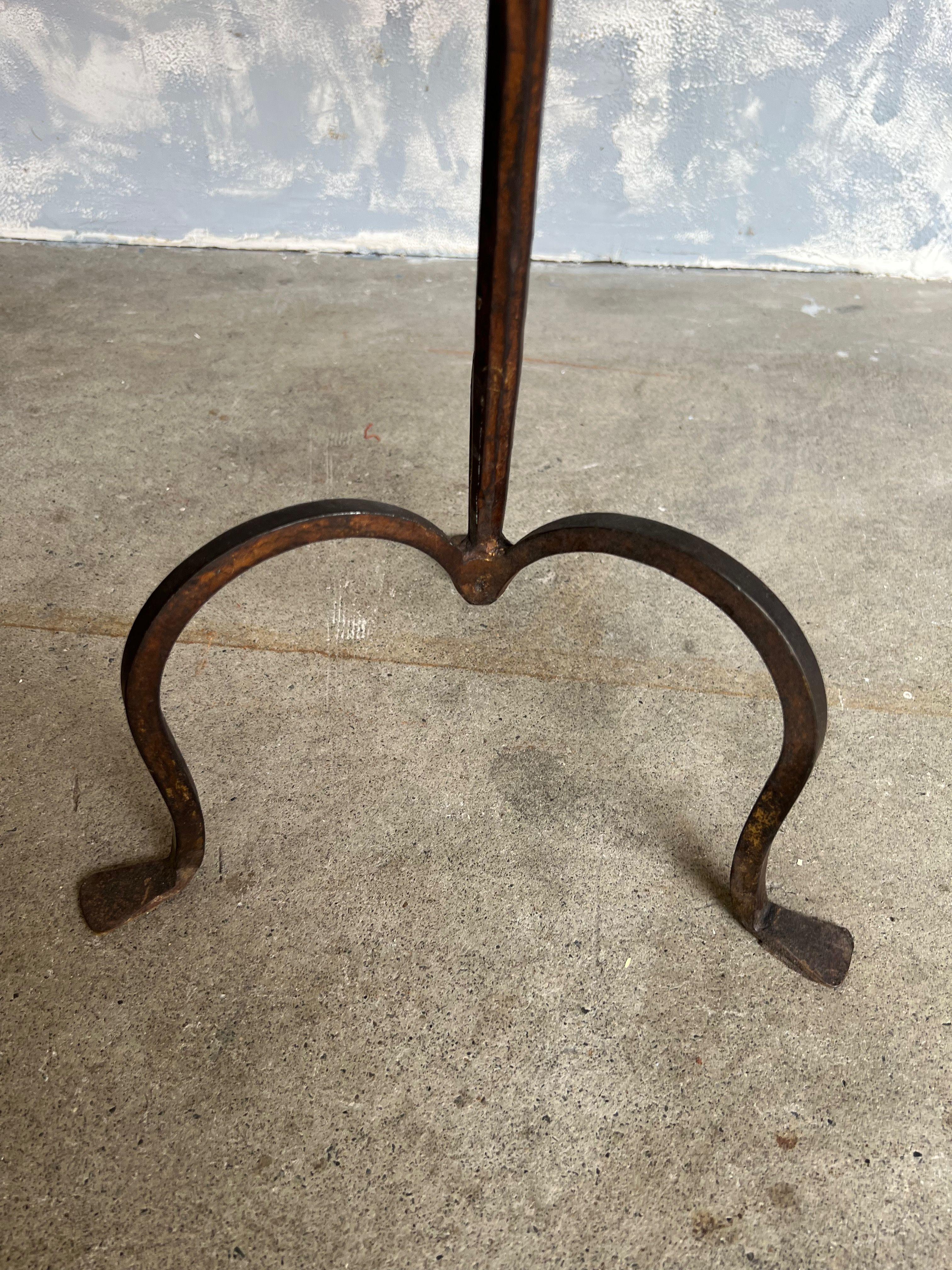Bronzed Metal Drinks Table on a Tripod Base 3