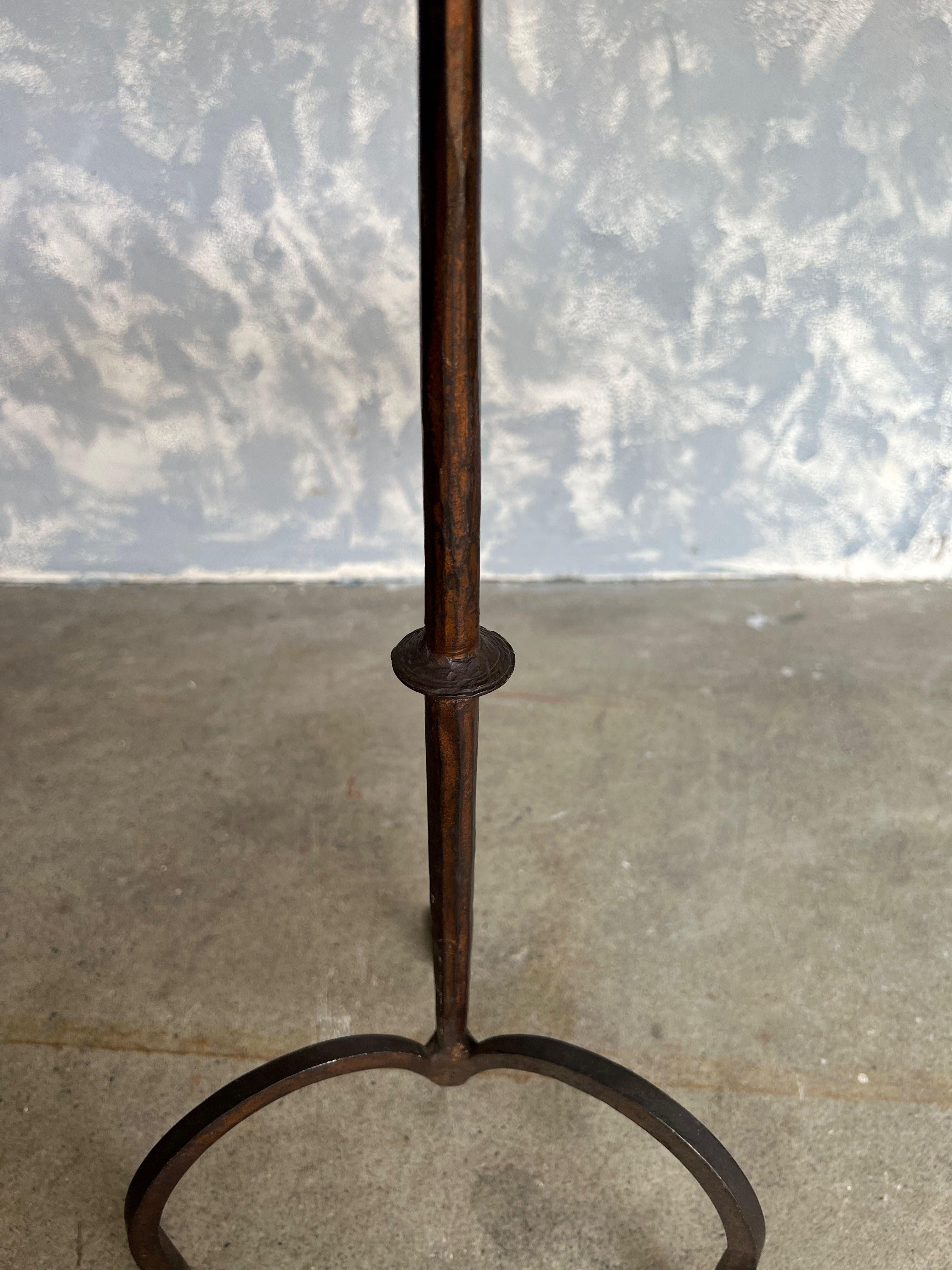Bronzed Metal Drinks Table on a Tripod Base 4