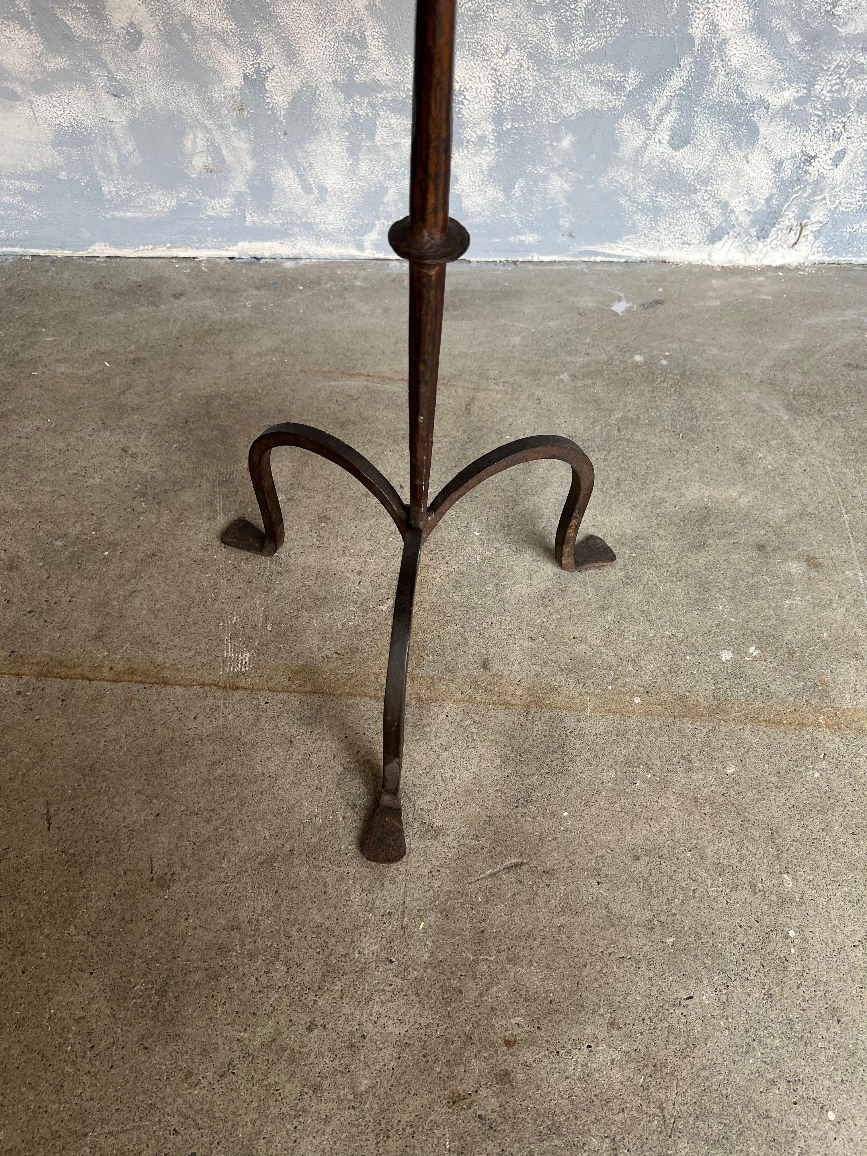 Mid-20th Century Bronzed Metal Drinks Table on a Tripod Base