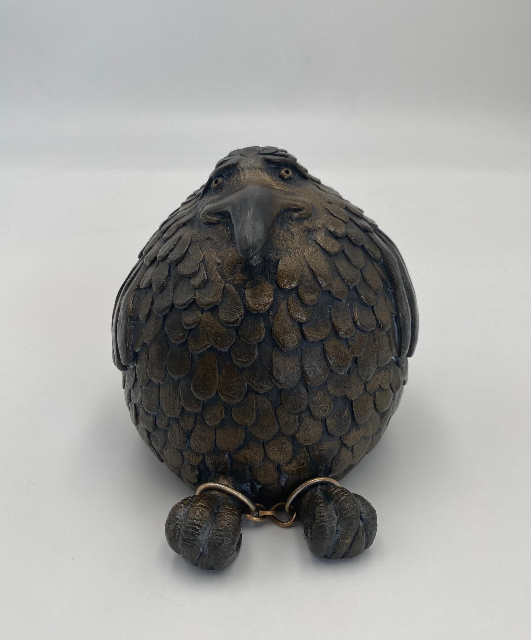 Bronze-Jailbird-Skulptur eines Vogels aus Harz, 1982 (Moderne) im Angebot