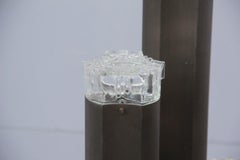 Bronzed Sciolari Floor Lamp Aluminum Italian Design Minimal Form 1970s