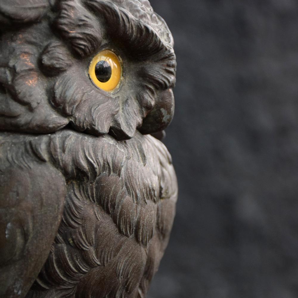 Bronzed Spelter Lamp in the Form of an Owl, circa 1876 3