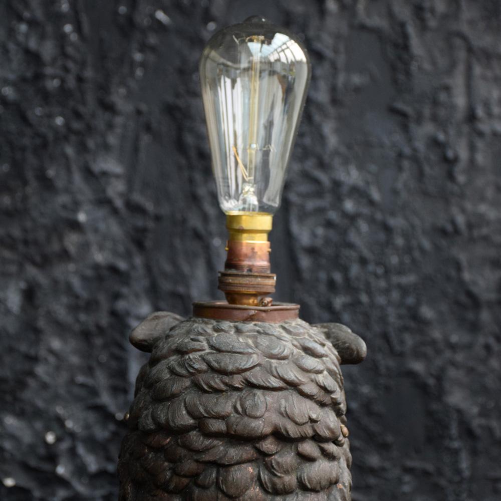 antique owl lamp value