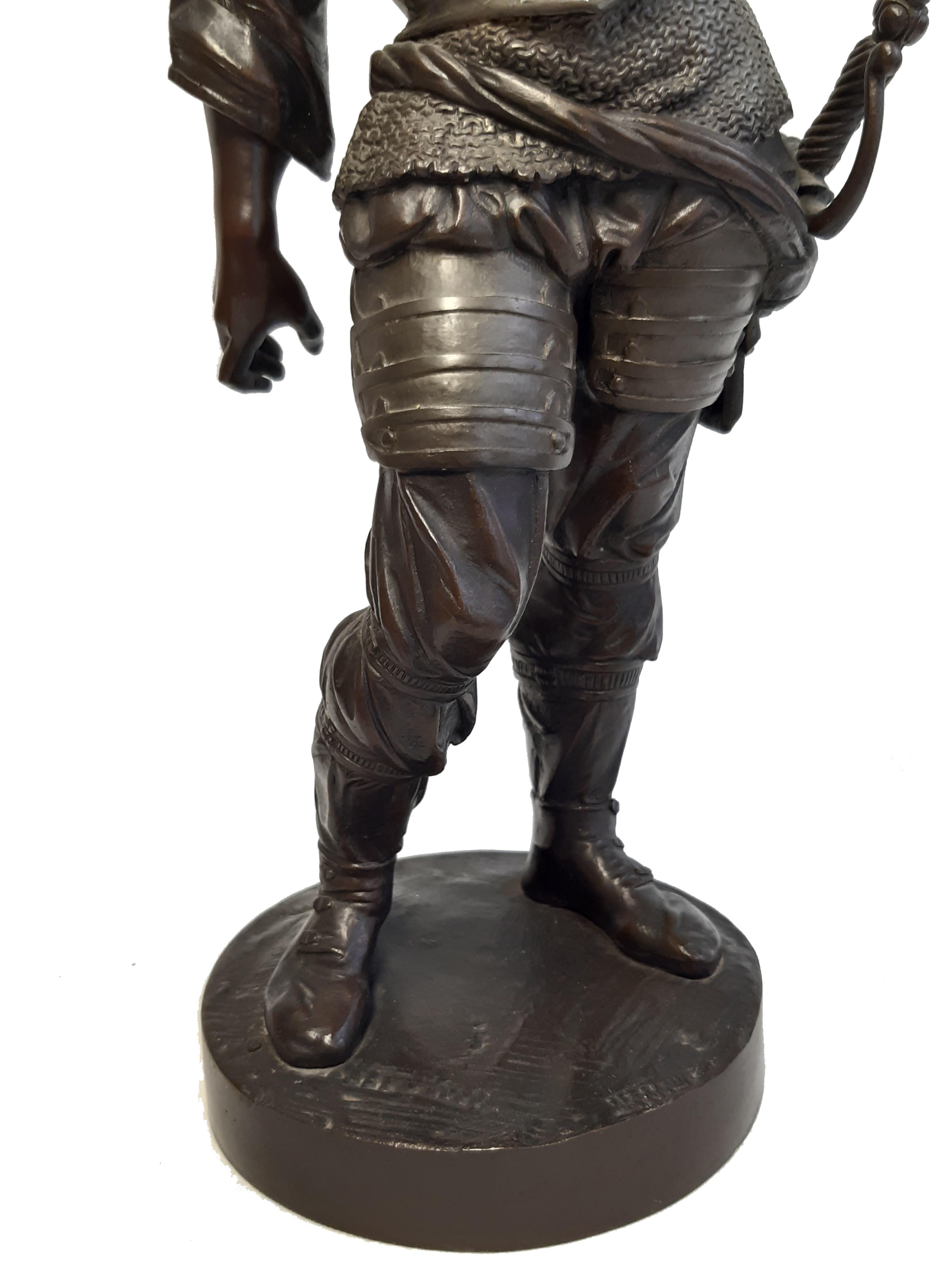 Bronzefigur Ritter um 1900  For Sale 1