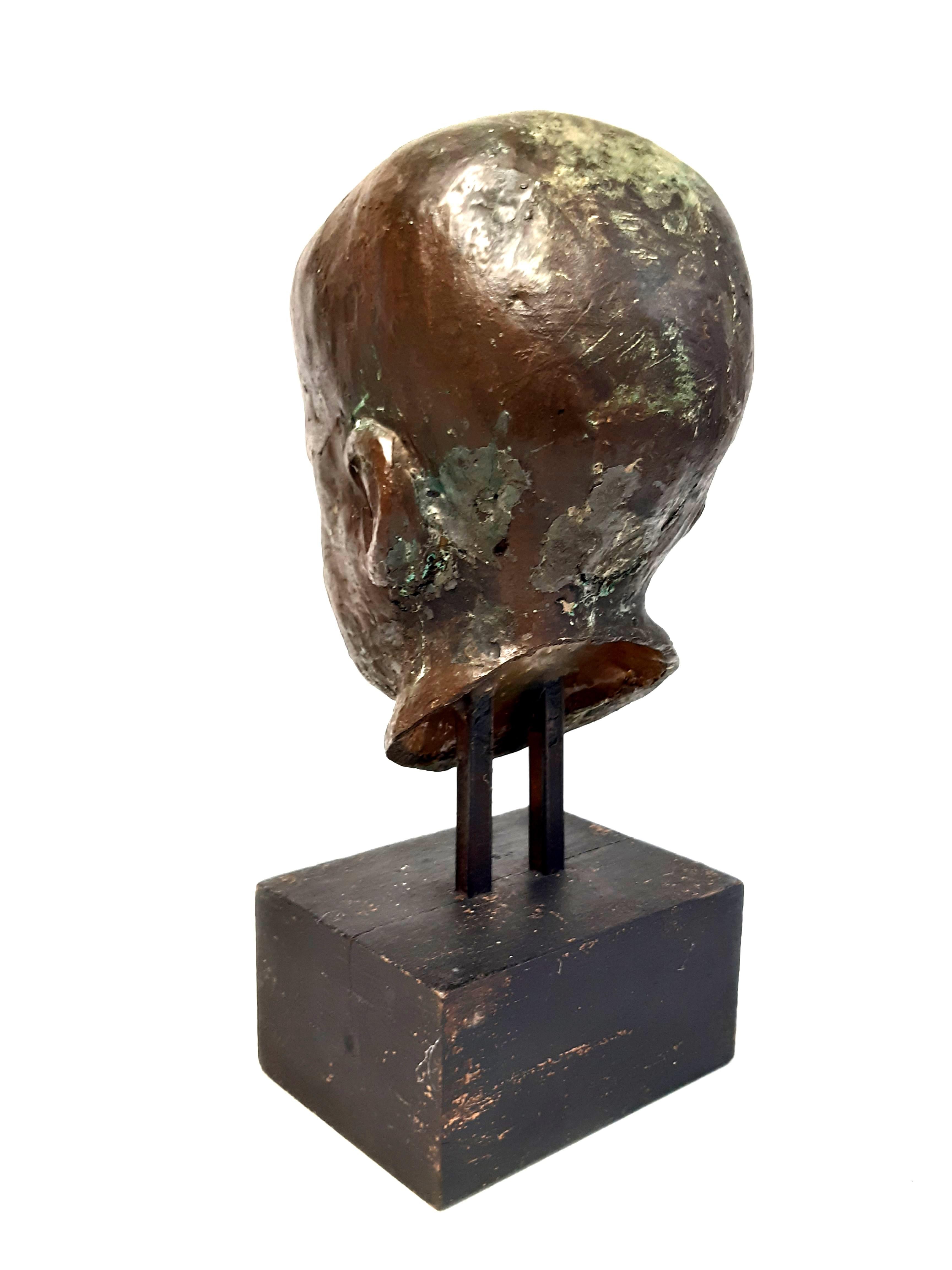 Bronzo Bronzekopf eines Kleinkindes in vendita