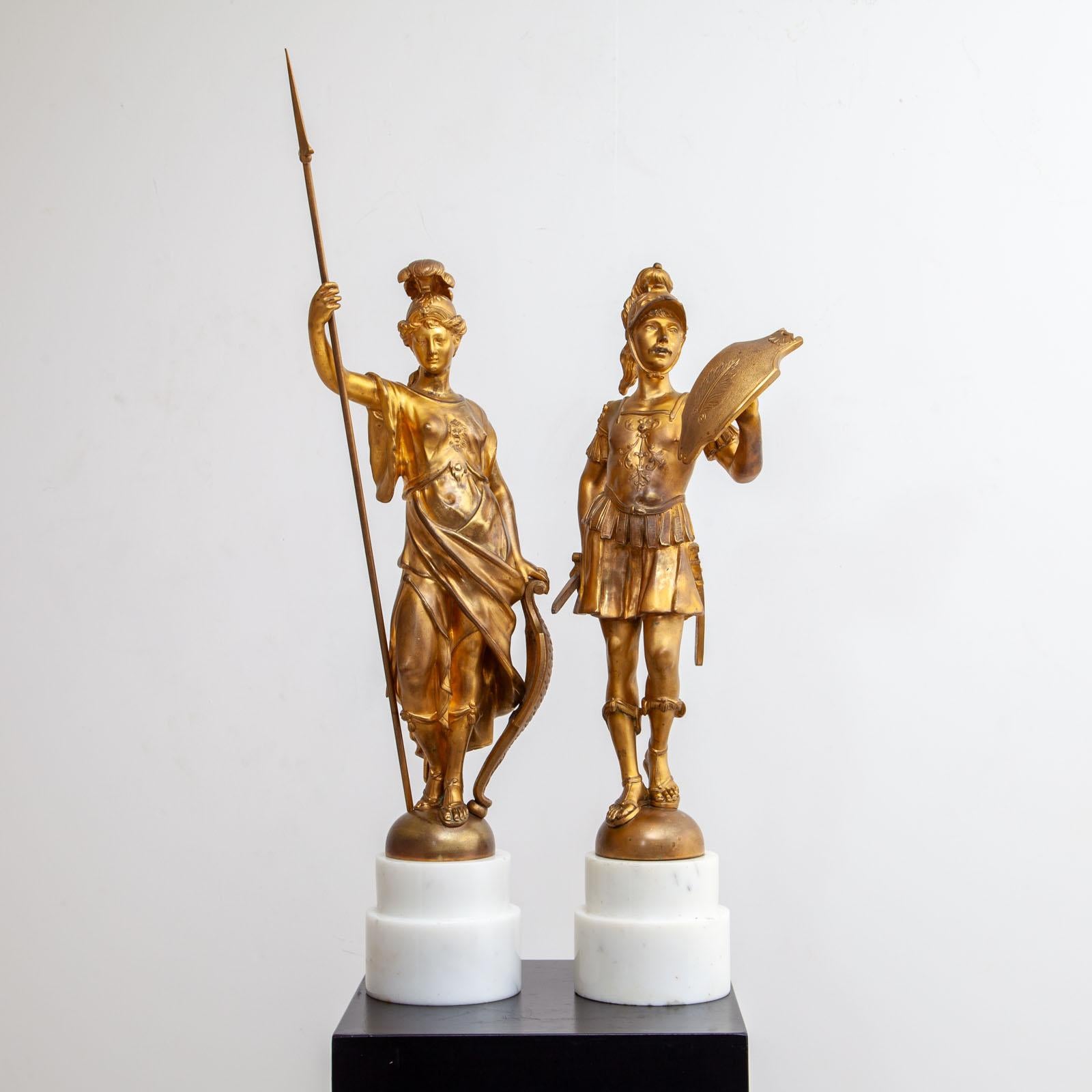 Bronzo Bronzi, Minerva e Marli, probabilmente Italia, seconda metà del XIX secolo in vendita