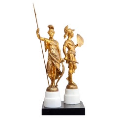 Bronzes, Minerva et Marli, probablement Italie 2e moitié du 19e siècle