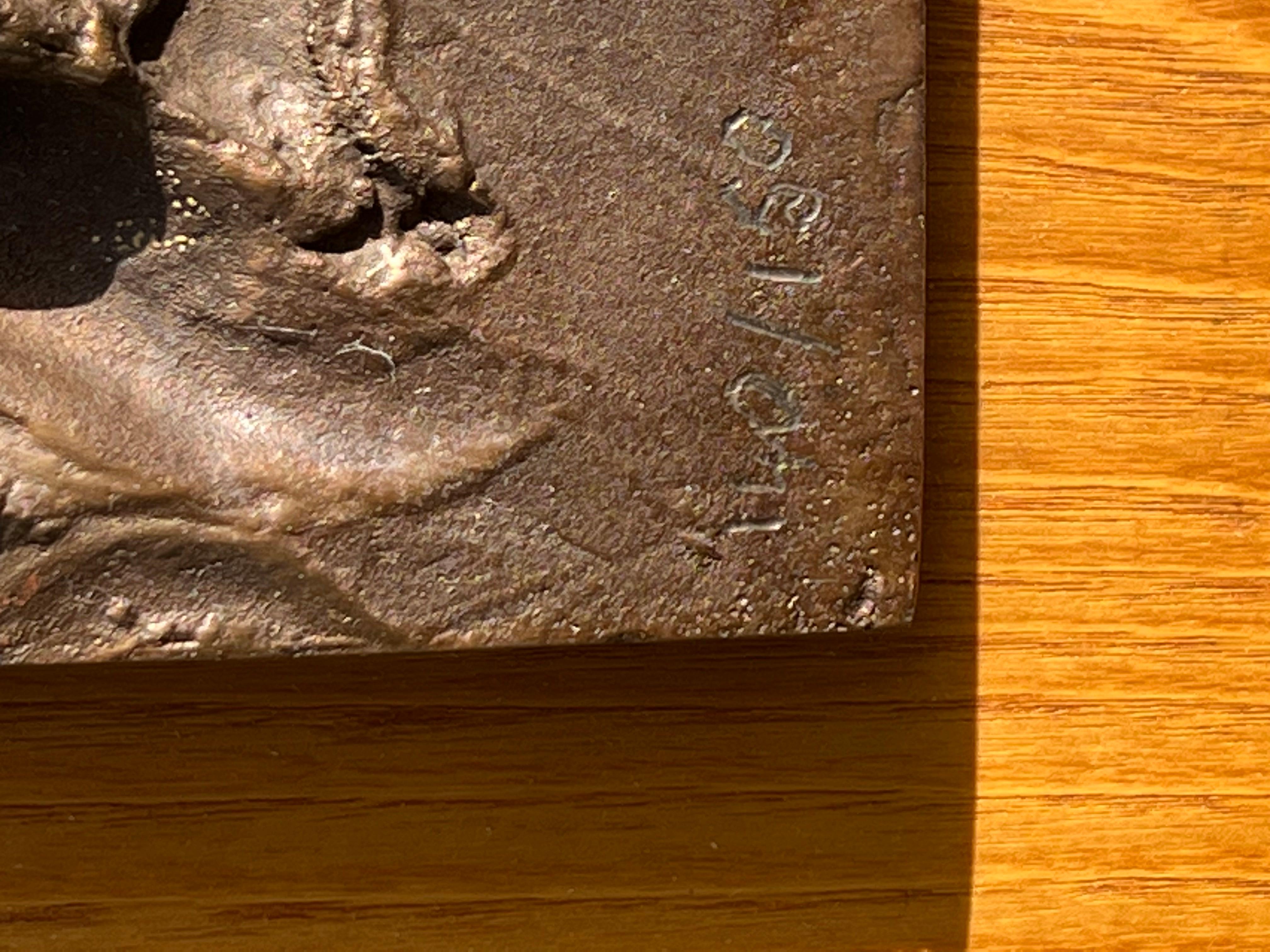 Bronze-ernesto-Baccani con authentica – xx secolo – treccani – Certificat (Geölt) im Angebot