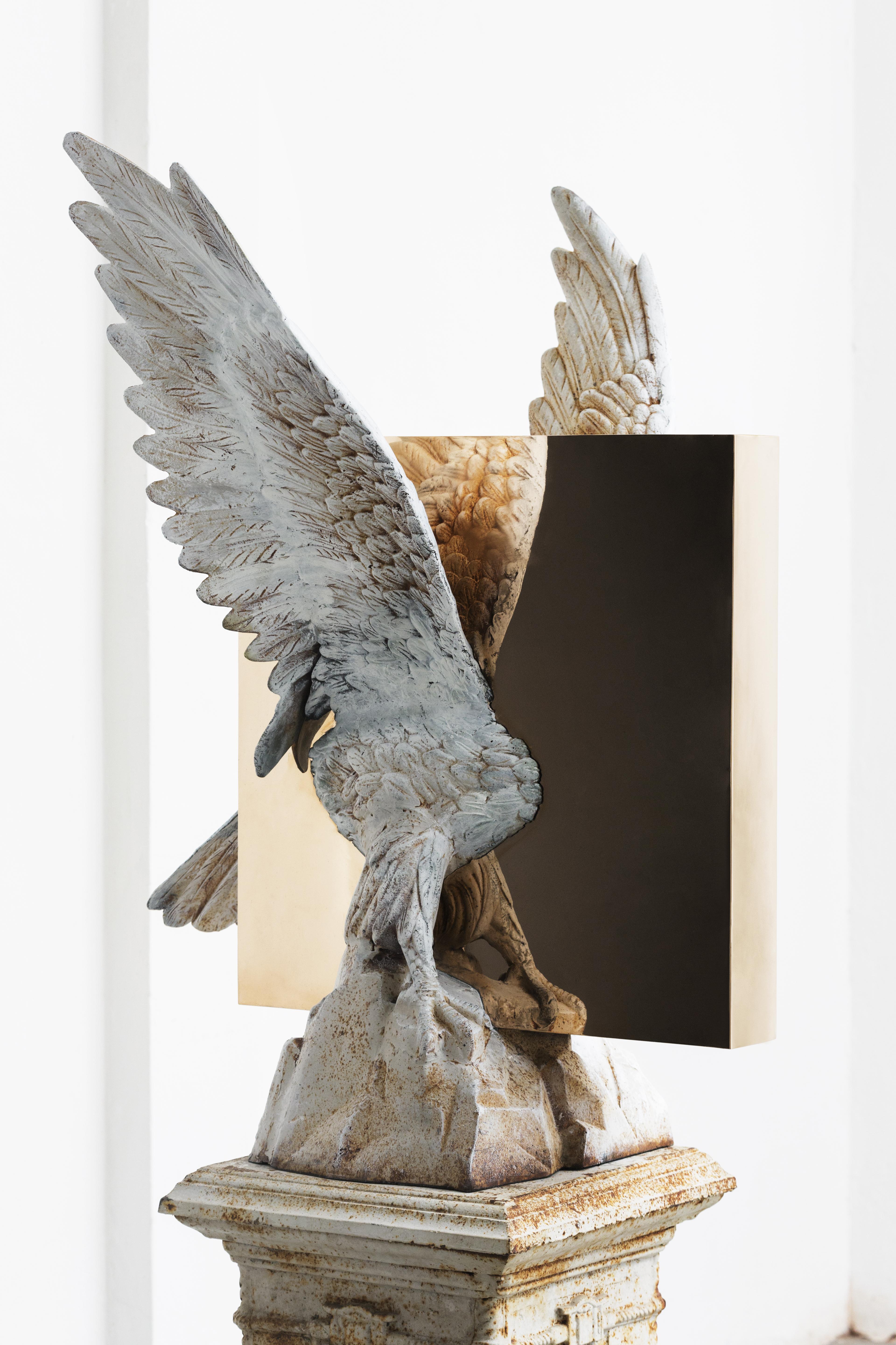 Effet bronze Sculpture vintage en bronze soudé de la série Boolean de Studio Nucleo en vente