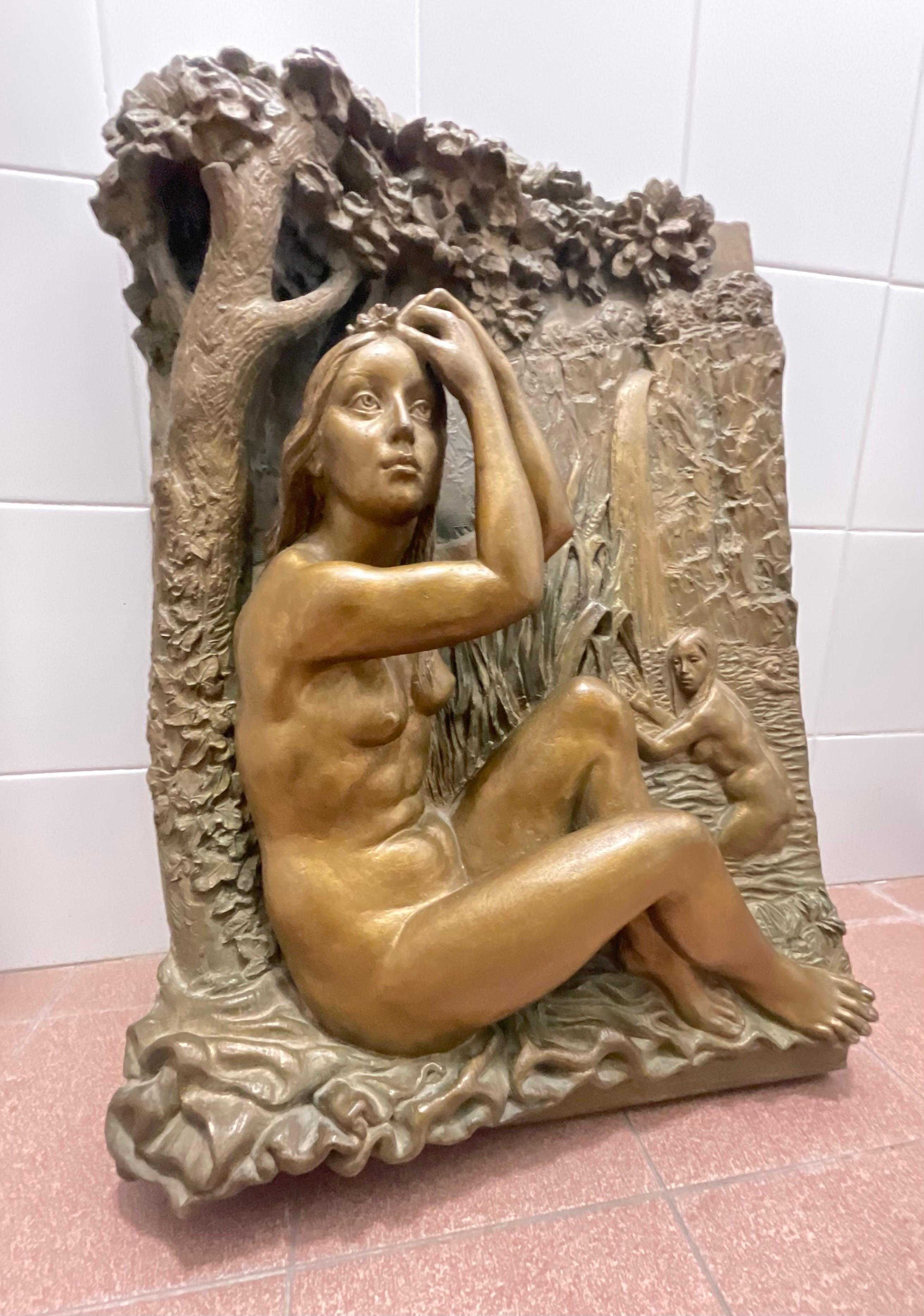 BRONZO - scultura raffigurante DONNE  AL BAGNO - Atelier d’arte - Italia 1960 Italian en venta