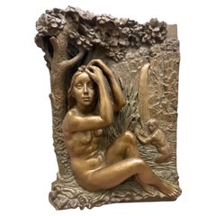BRONZO - scultura raffigurante DONNE  AL BAGNO - Atelier d’arte - Italia 1960