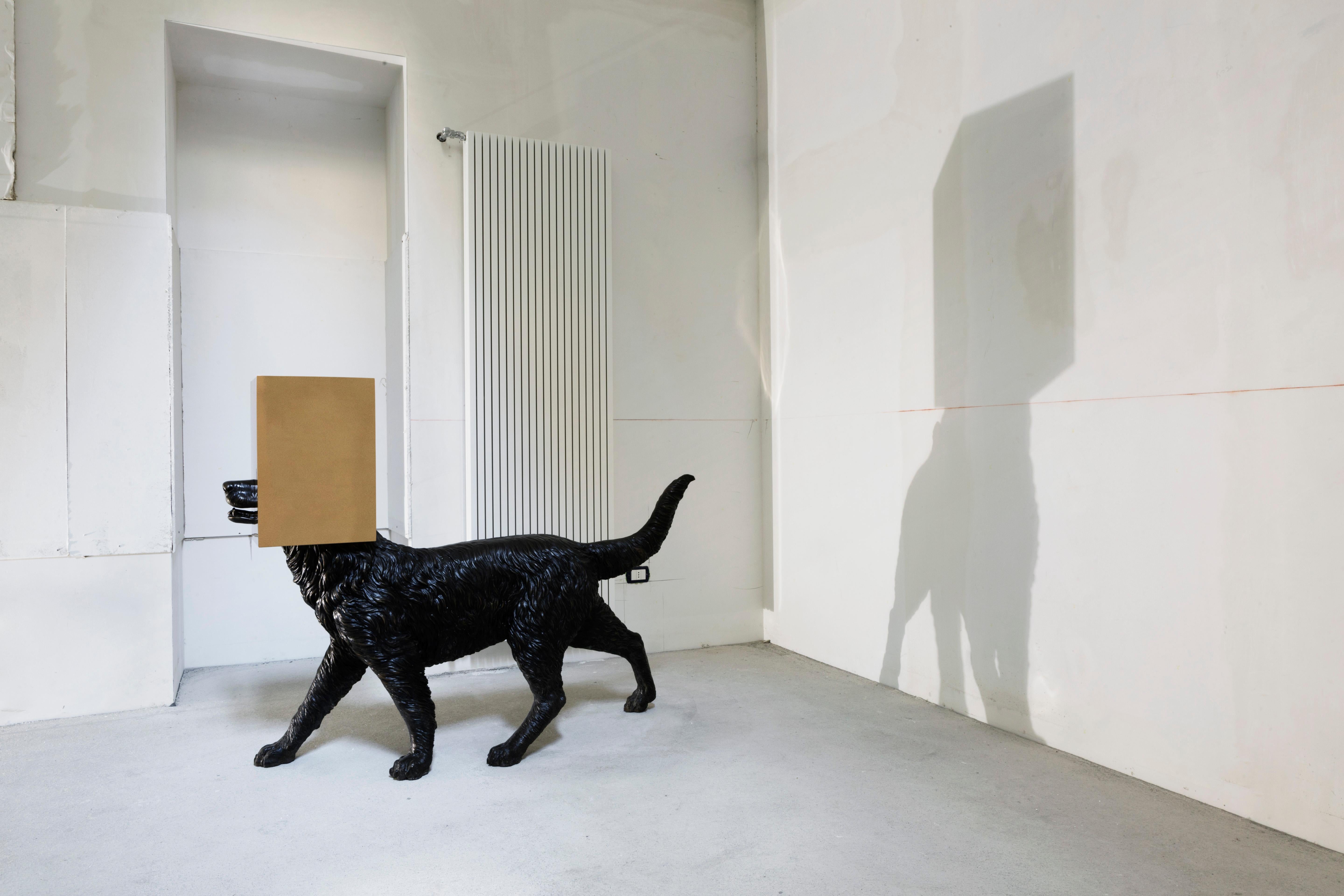Bronze sur sculpture vintage (DOG) de la série Boolean par Nucleo en vente 2