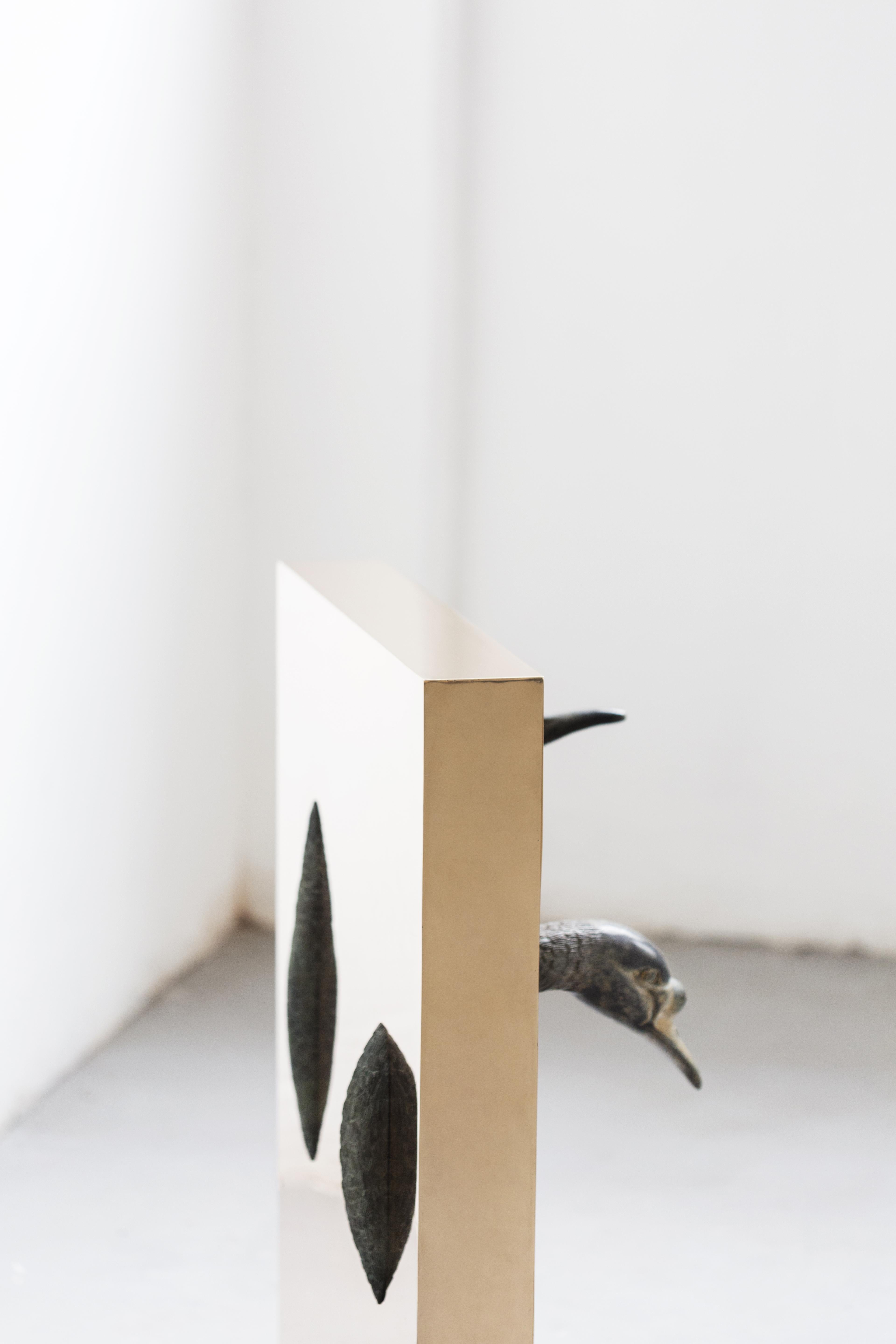 Bronzo su scultura d'epoca (Swan) della serie Boolean di Nucleo in vendita 3