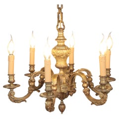 Mazarin Bronze Chandelier Antique 19th century Louis XIV style chandelier. 