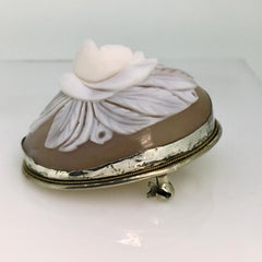 Brooch, Antique, Silver, Shell Cameo, 1900