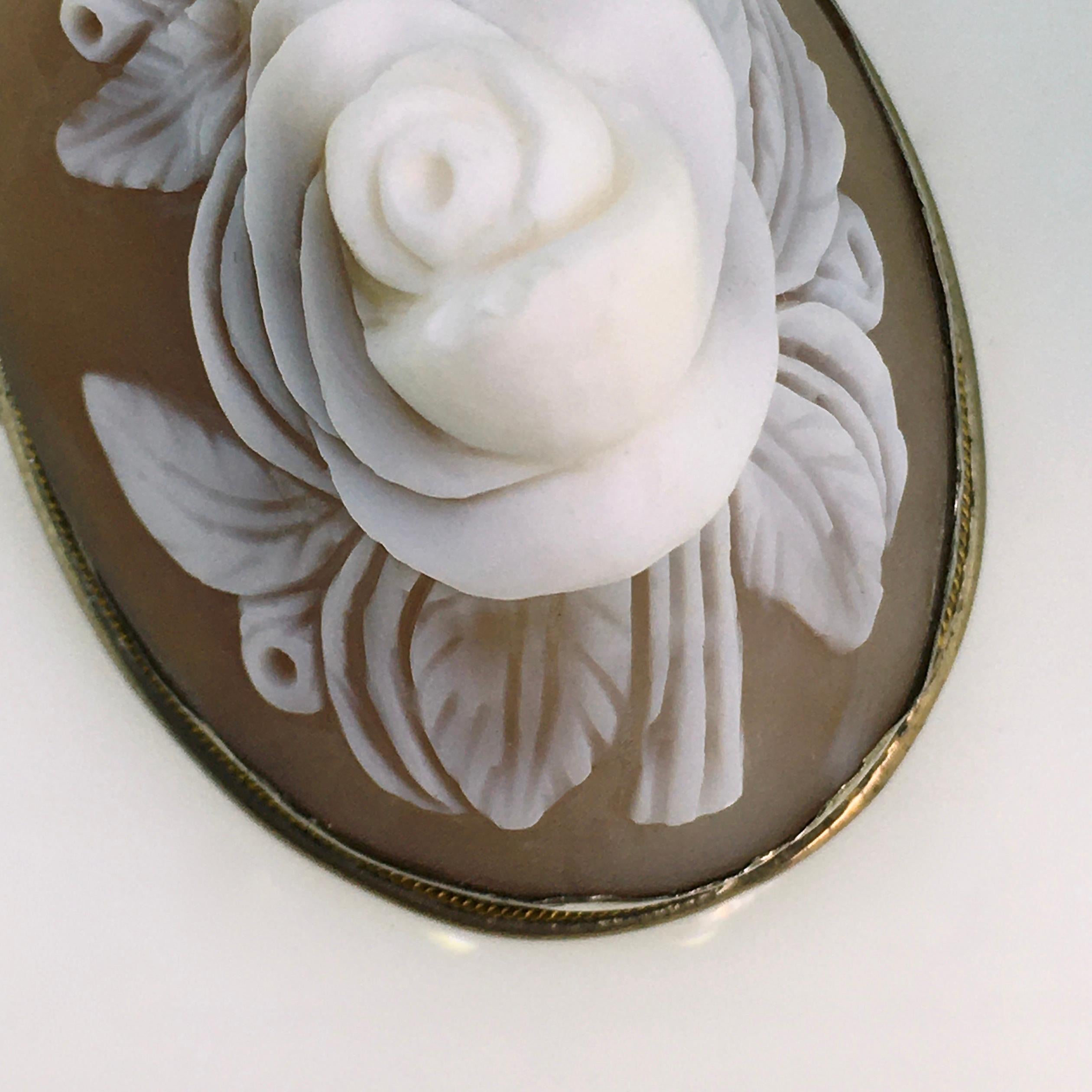 Brooch, Antique, Silver, Shell Cameo, 1900 1