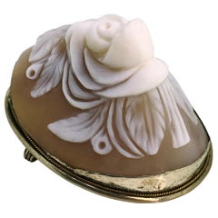 Brooch, Antique, Silver, Shell Cameo, 1900