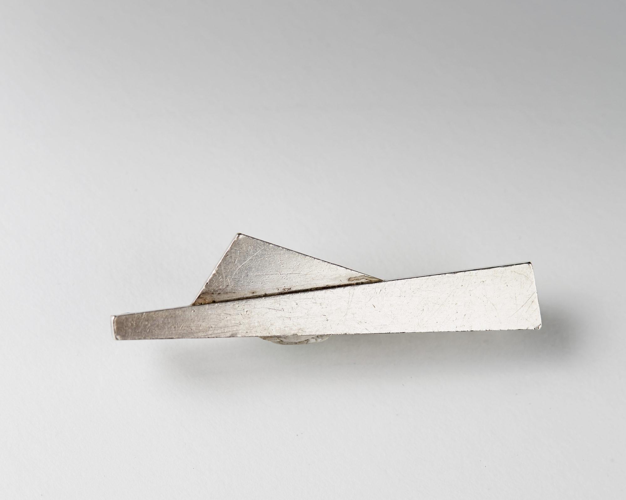 Modern Brooch by Wiwen Nilsson for Georg Jensen, Denmark, 1956 For Sale